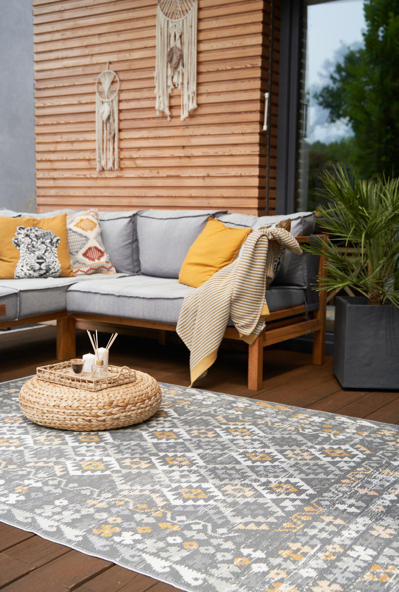 Oboustranný koberec Echo Aztec Grey