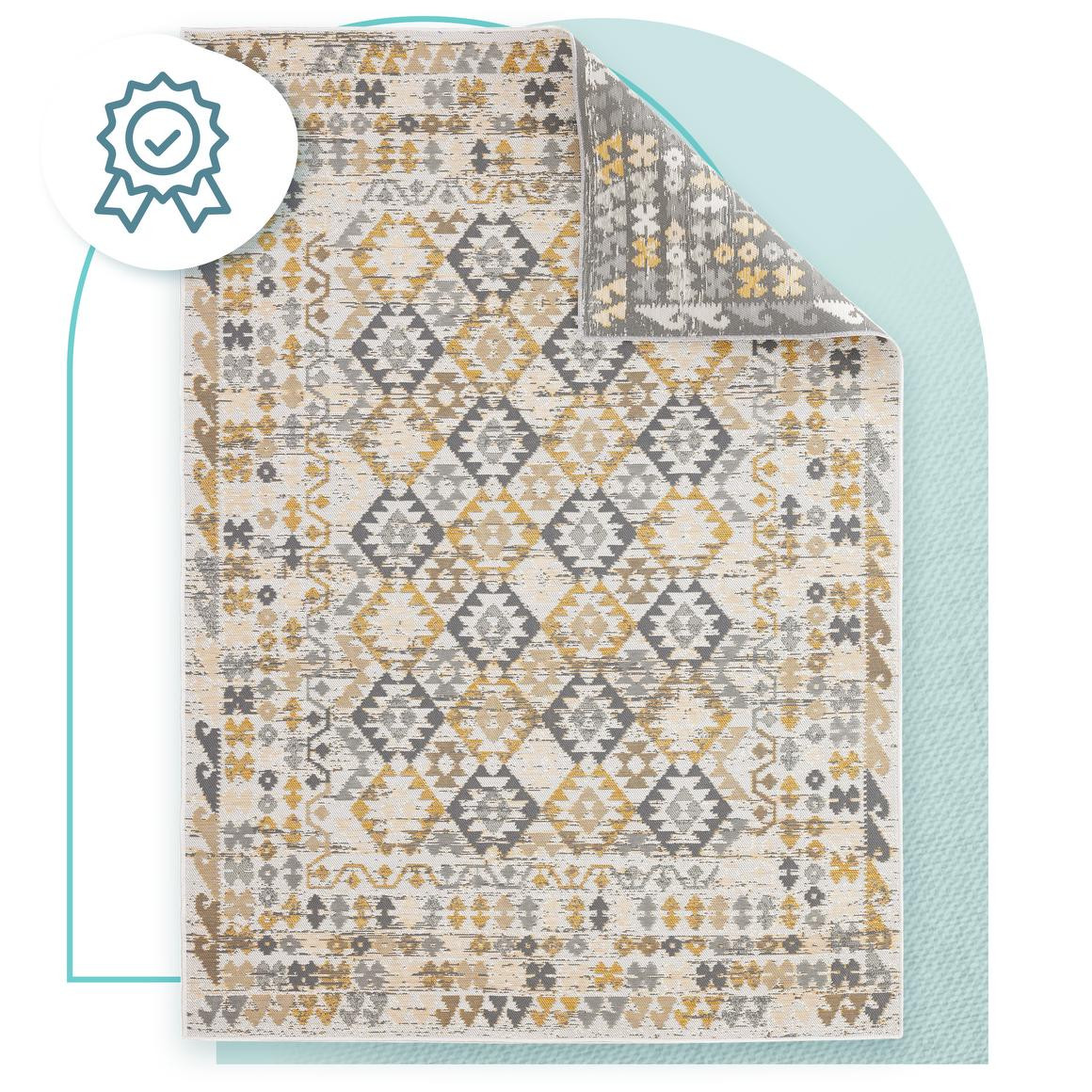 Oboustranný koberec Echo Aztec Grey