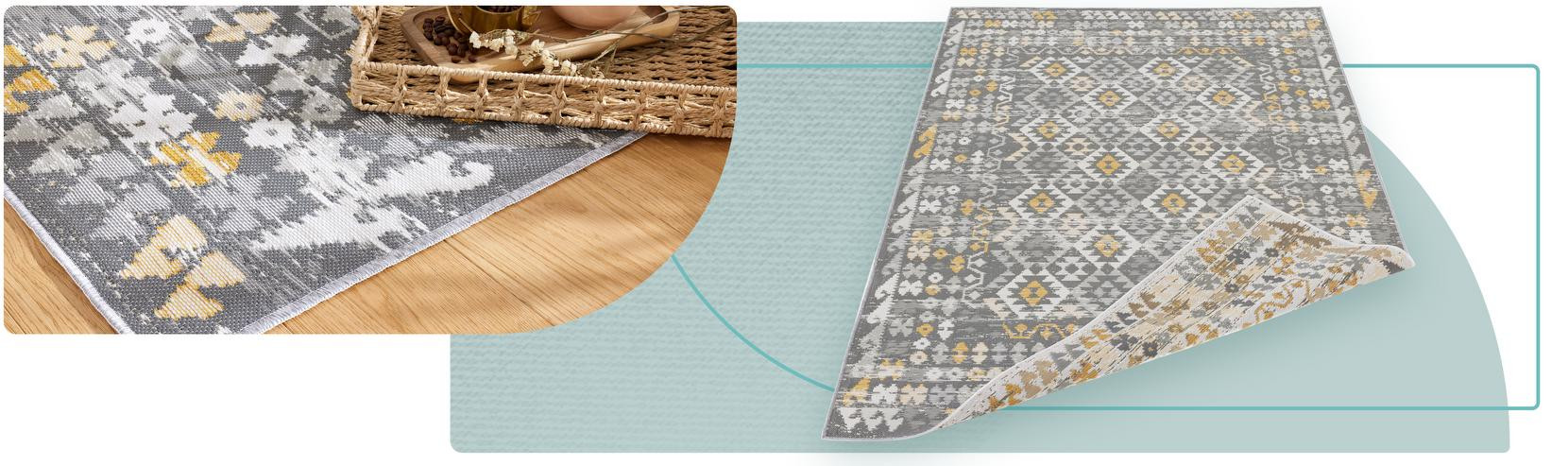 Oboustranný koberec Echo Aztec Grey