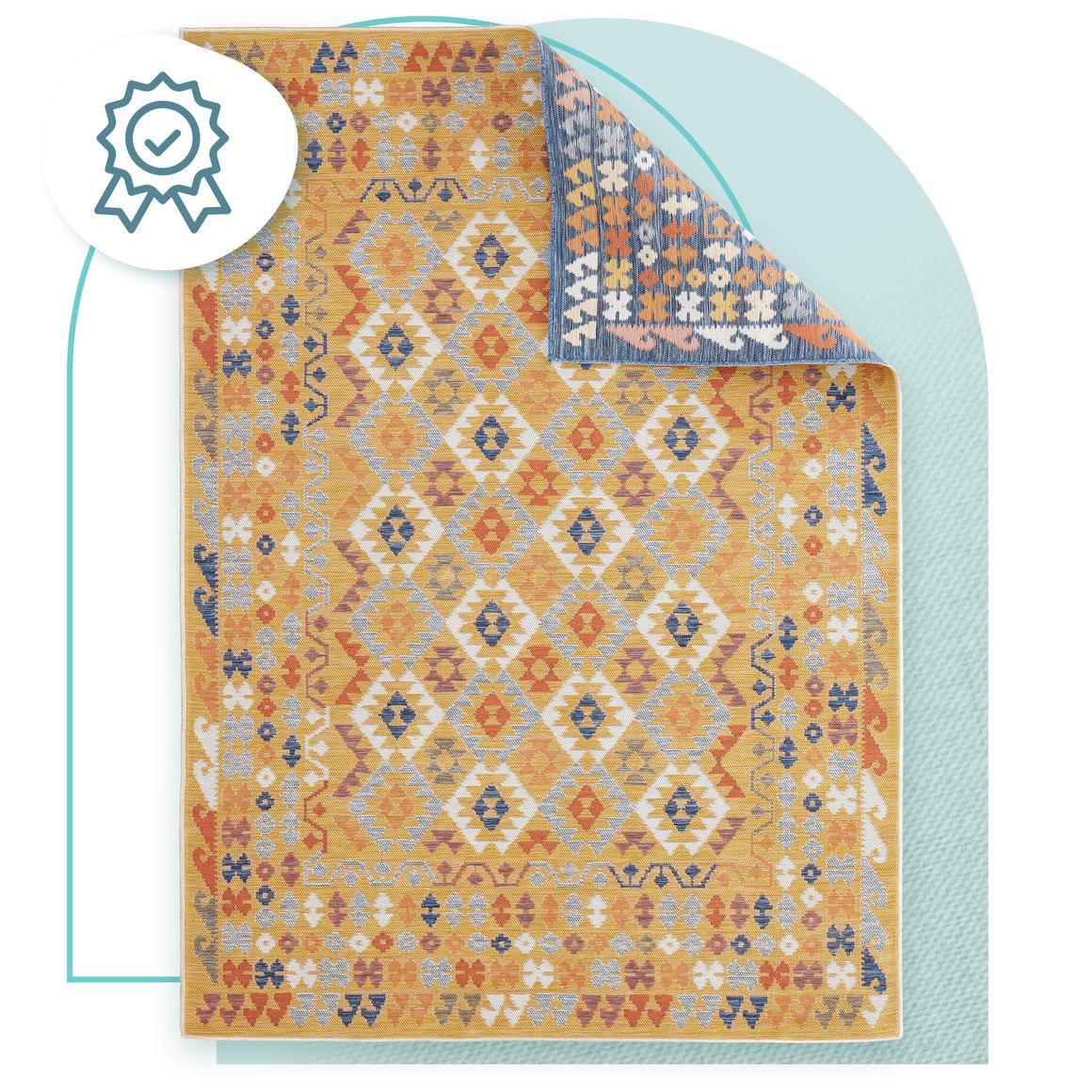 Oboustranný koberec Echo Aztec Navy