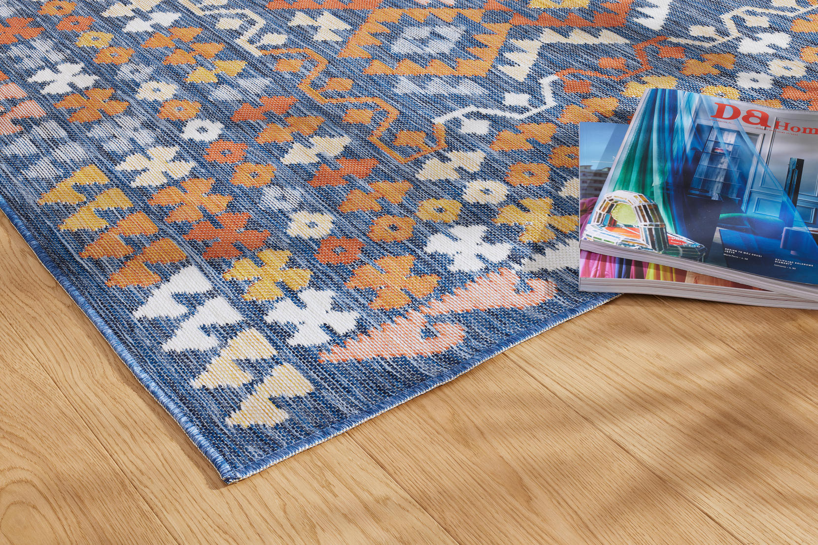 Oboustranný koberec Echo Aztec Navy