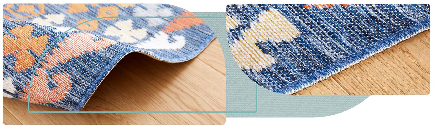 Oboustranný koberec Echo Aztec Navy