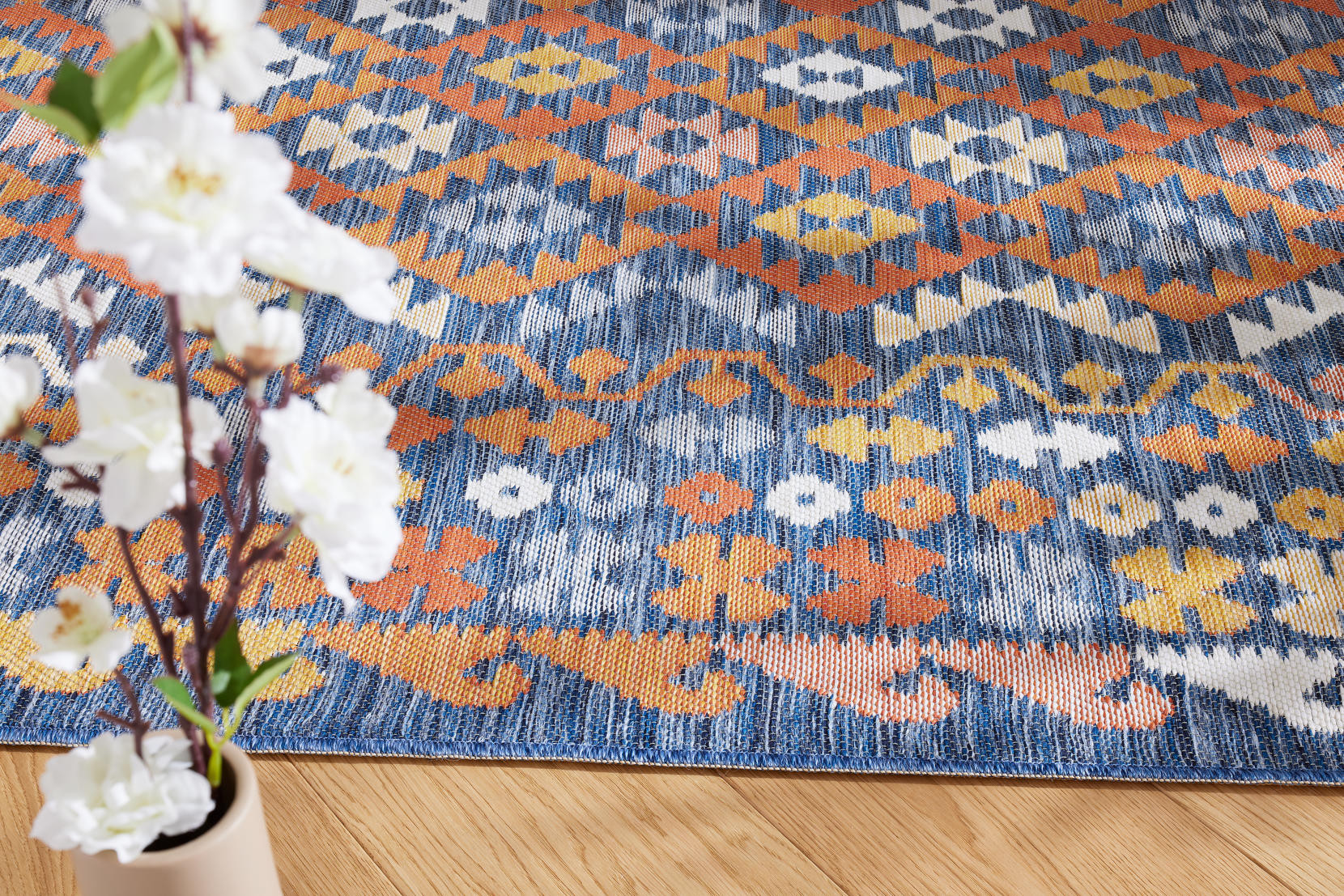 Oboustranný koberec Echo Aztec Navy