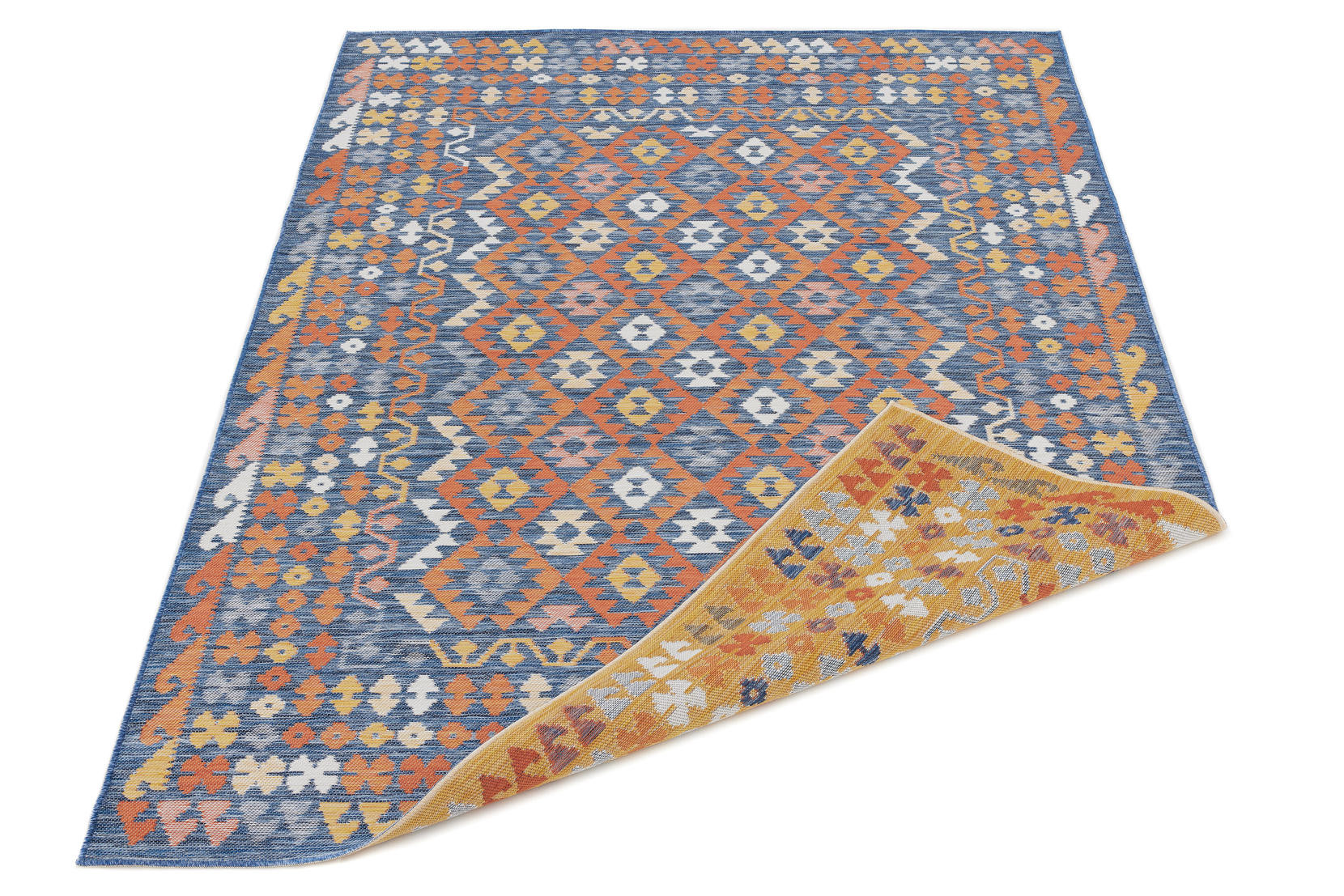 Oboustranný koberec Echo Aztec Navy