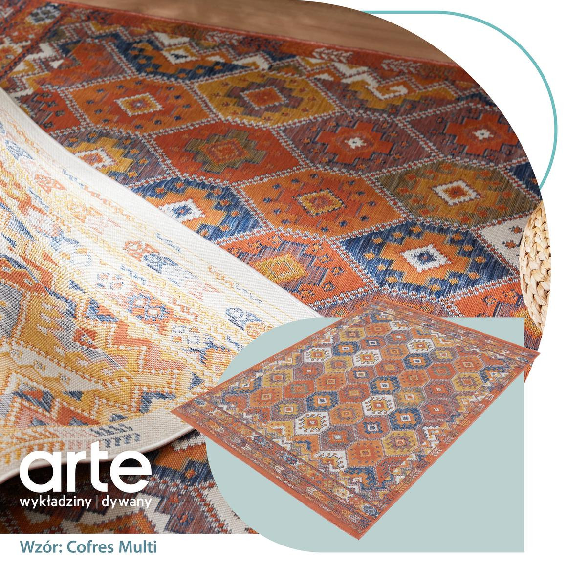 Oboustranný koberec Echo Cofres Multi