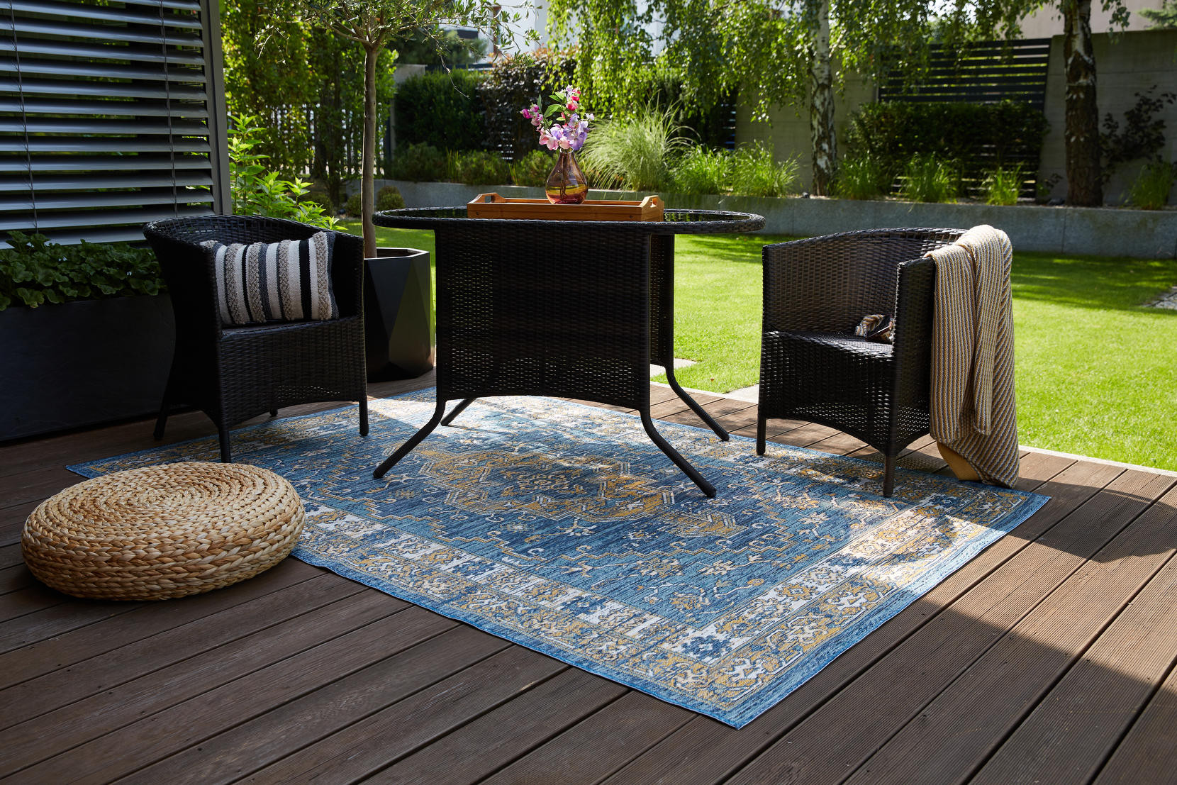 Oboustranný koberec Echo Seren Blue