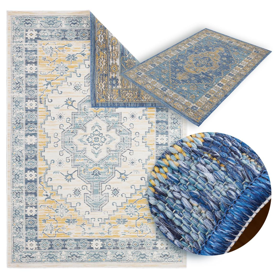 Oboustranný koberec Echo Seren Blue