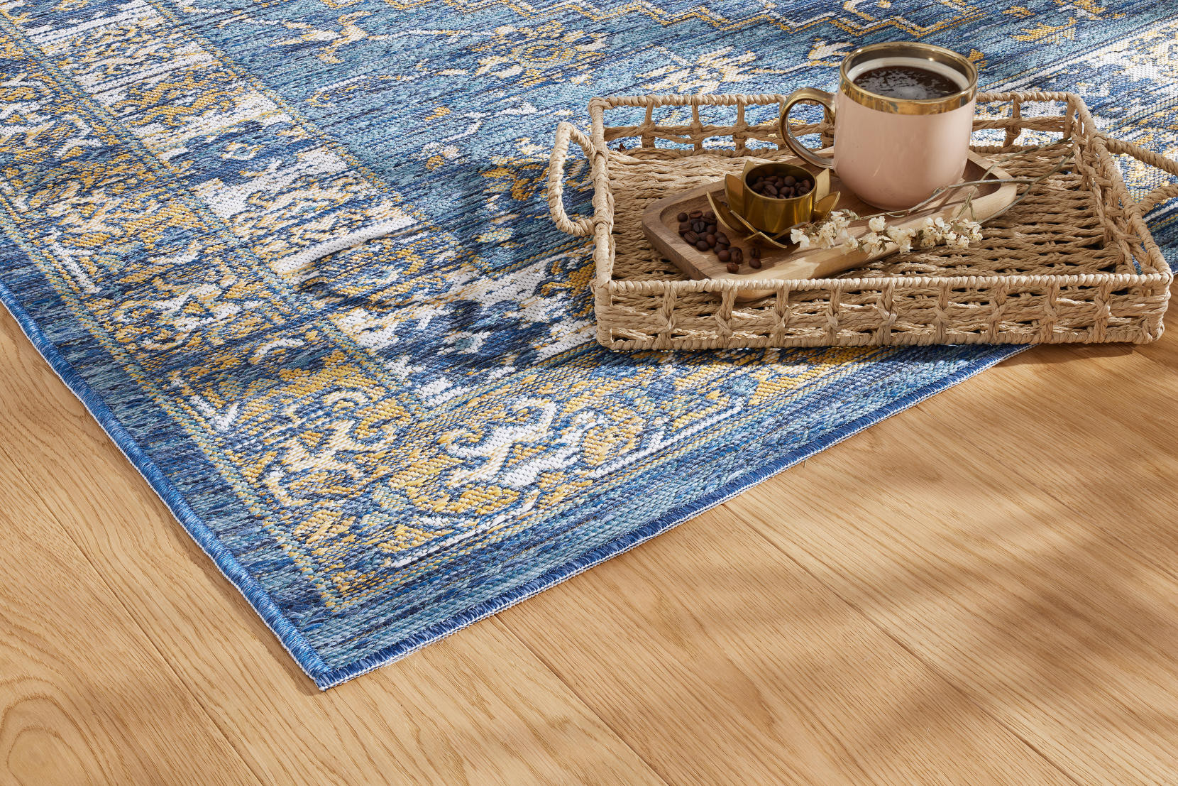 Oboustranný koberec Echo Seren Blue