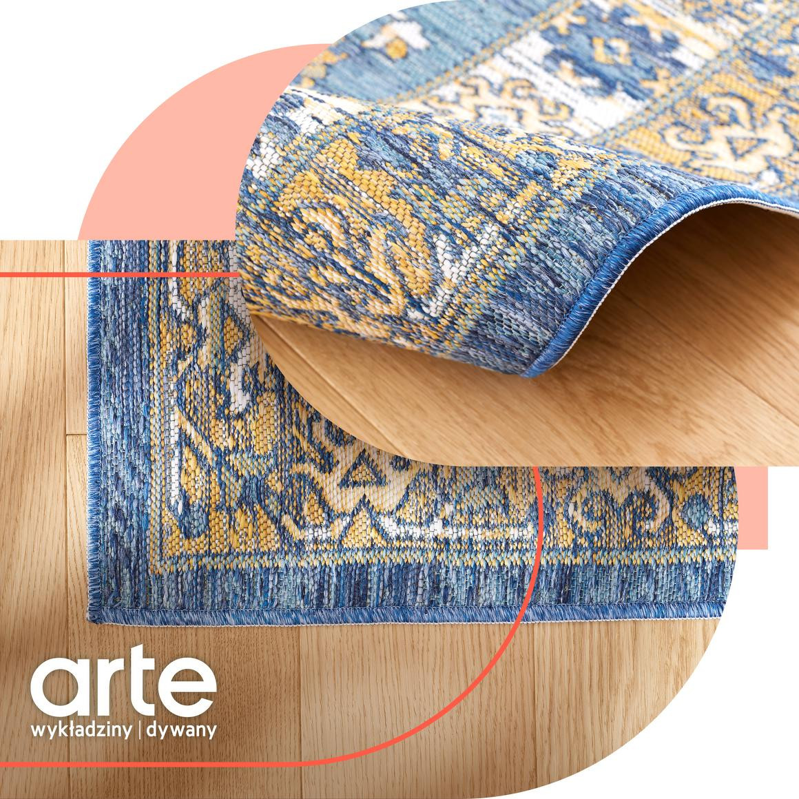 Oboustranný koberec Echo Seren Blue