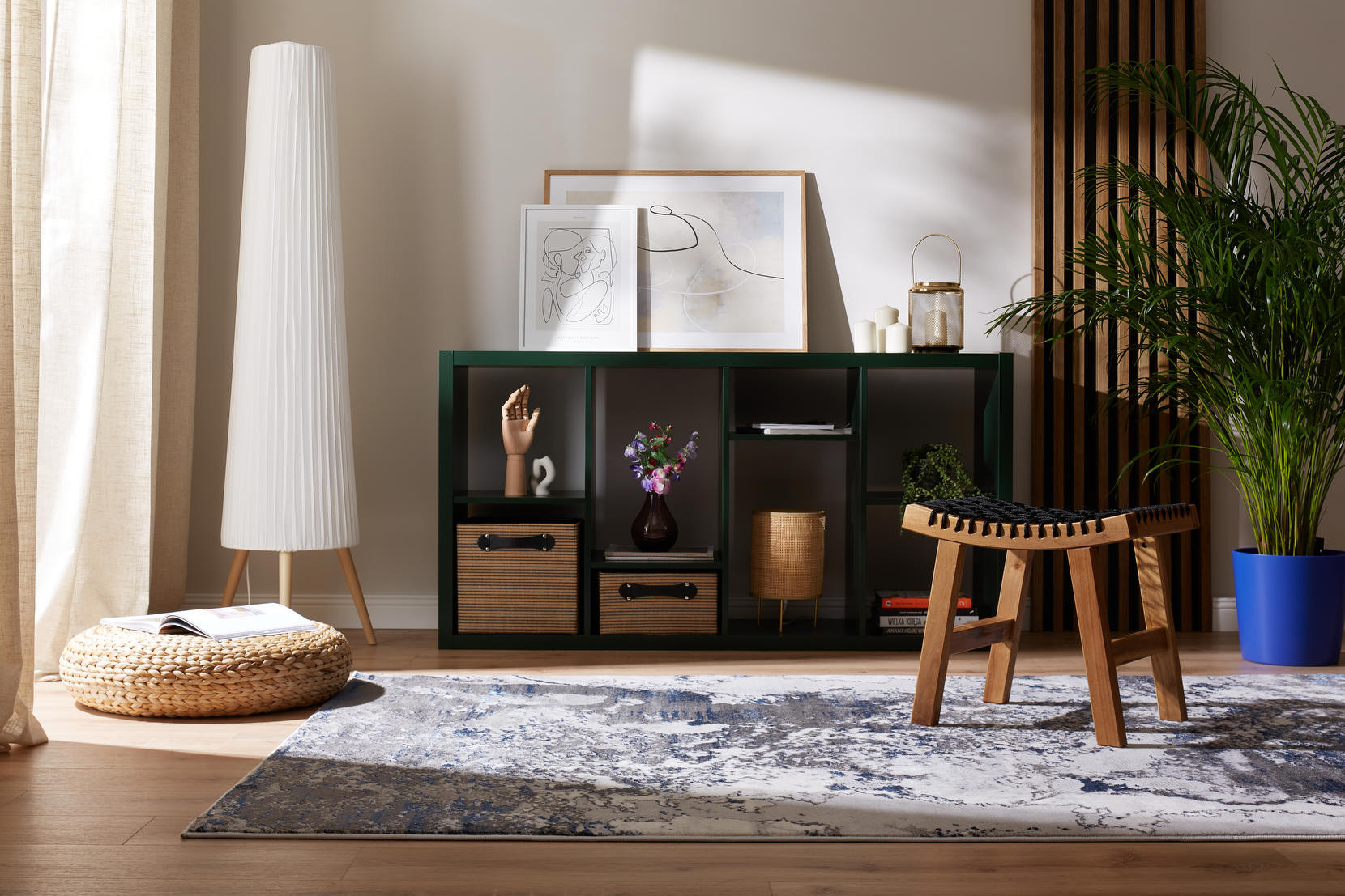 Koberec Dywilan Stylish 16 světle šedý / modrý