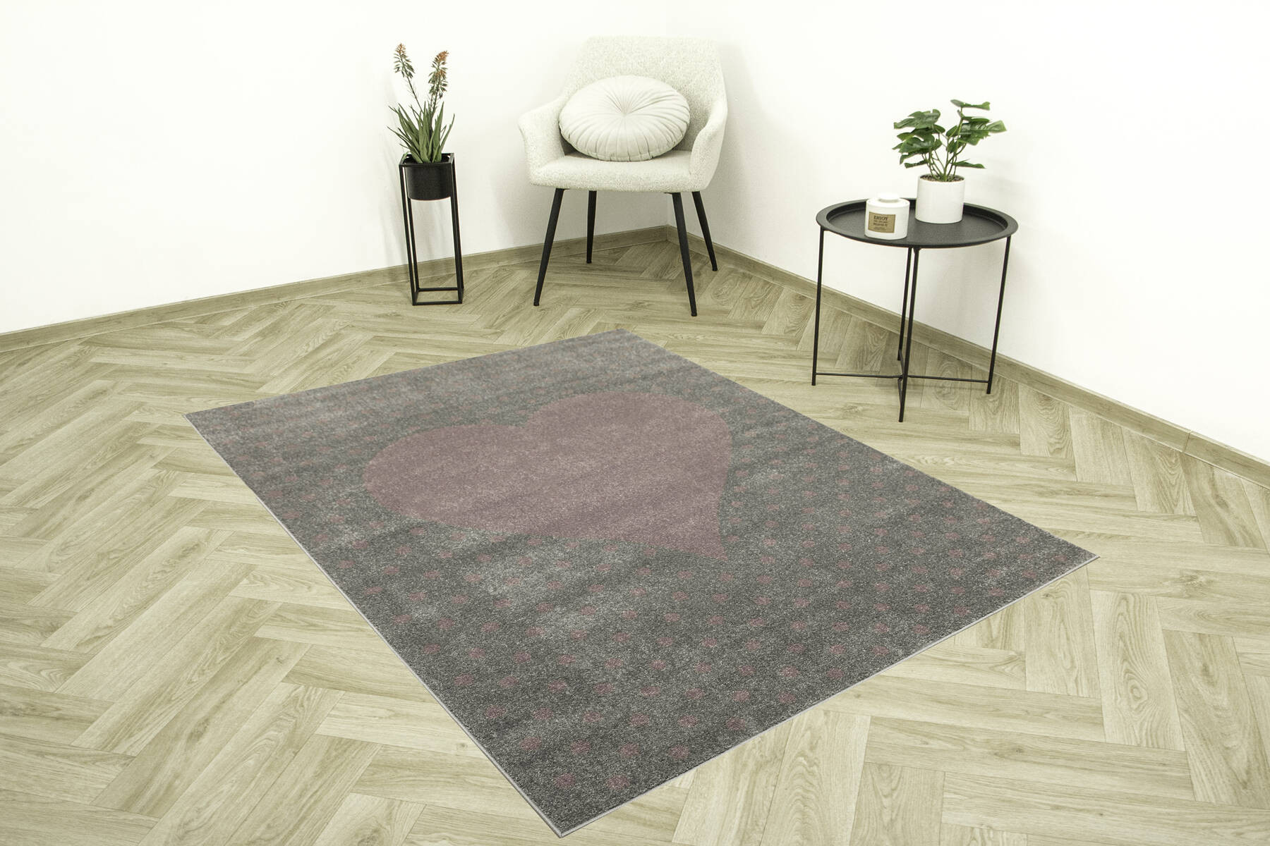 Dětský koberec Lima G930A světle šedý / fialový