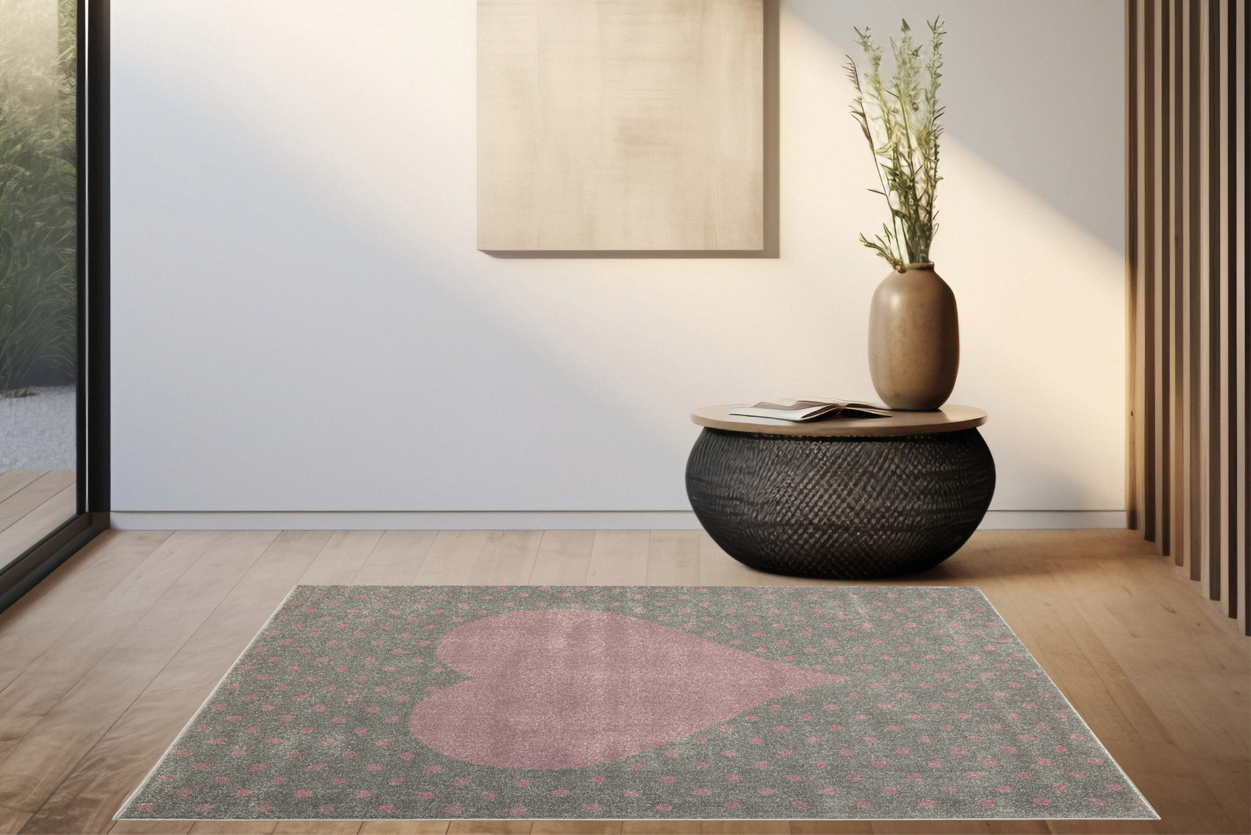 Dětský koberec Lima G930A světle šedý / fialový