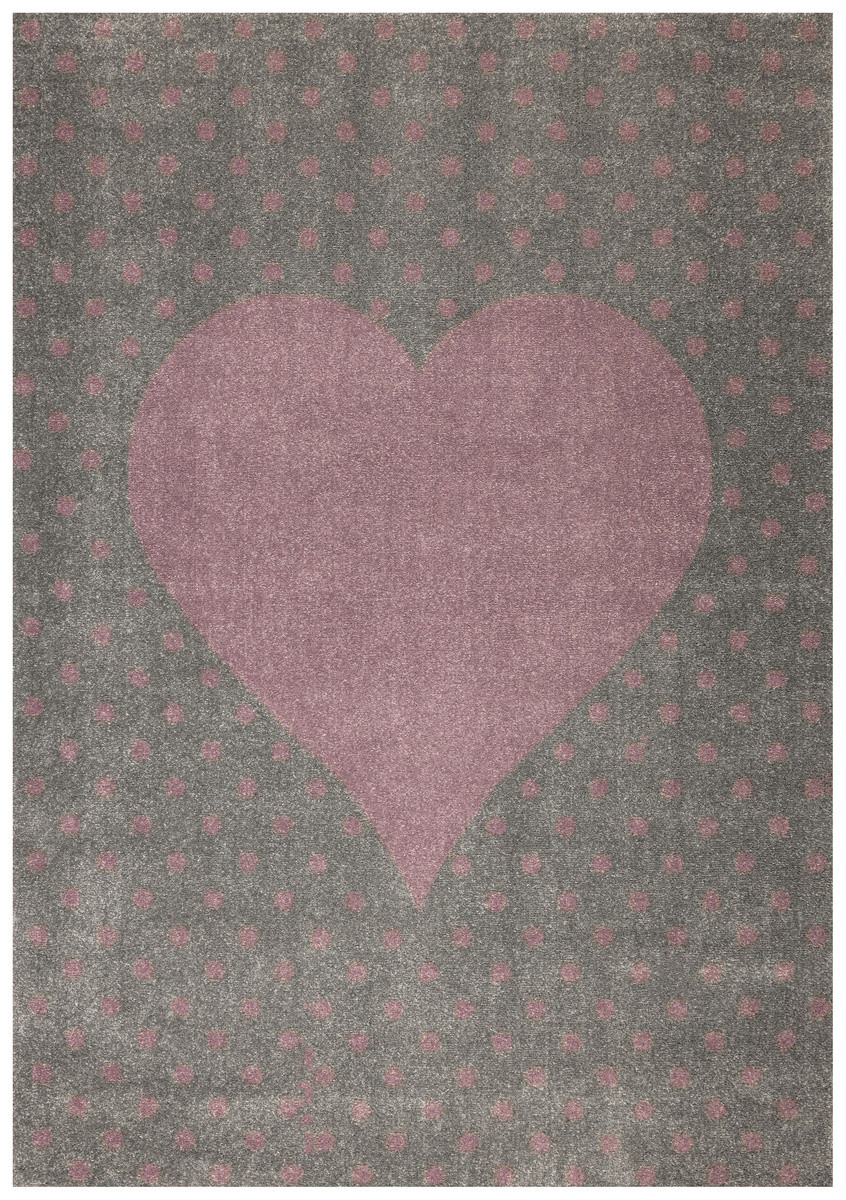 Dětský koberec Lima G930A světle šedý / fialový