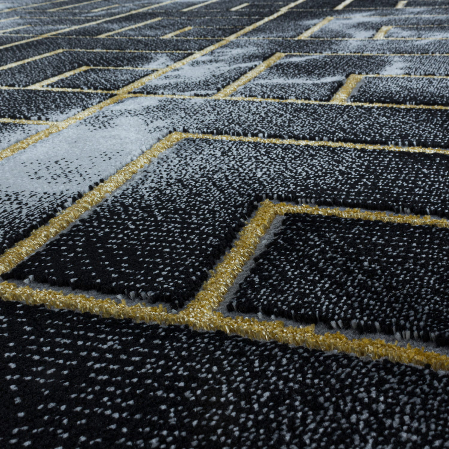 Koberec Naxos mozaika hnědo-zlatý