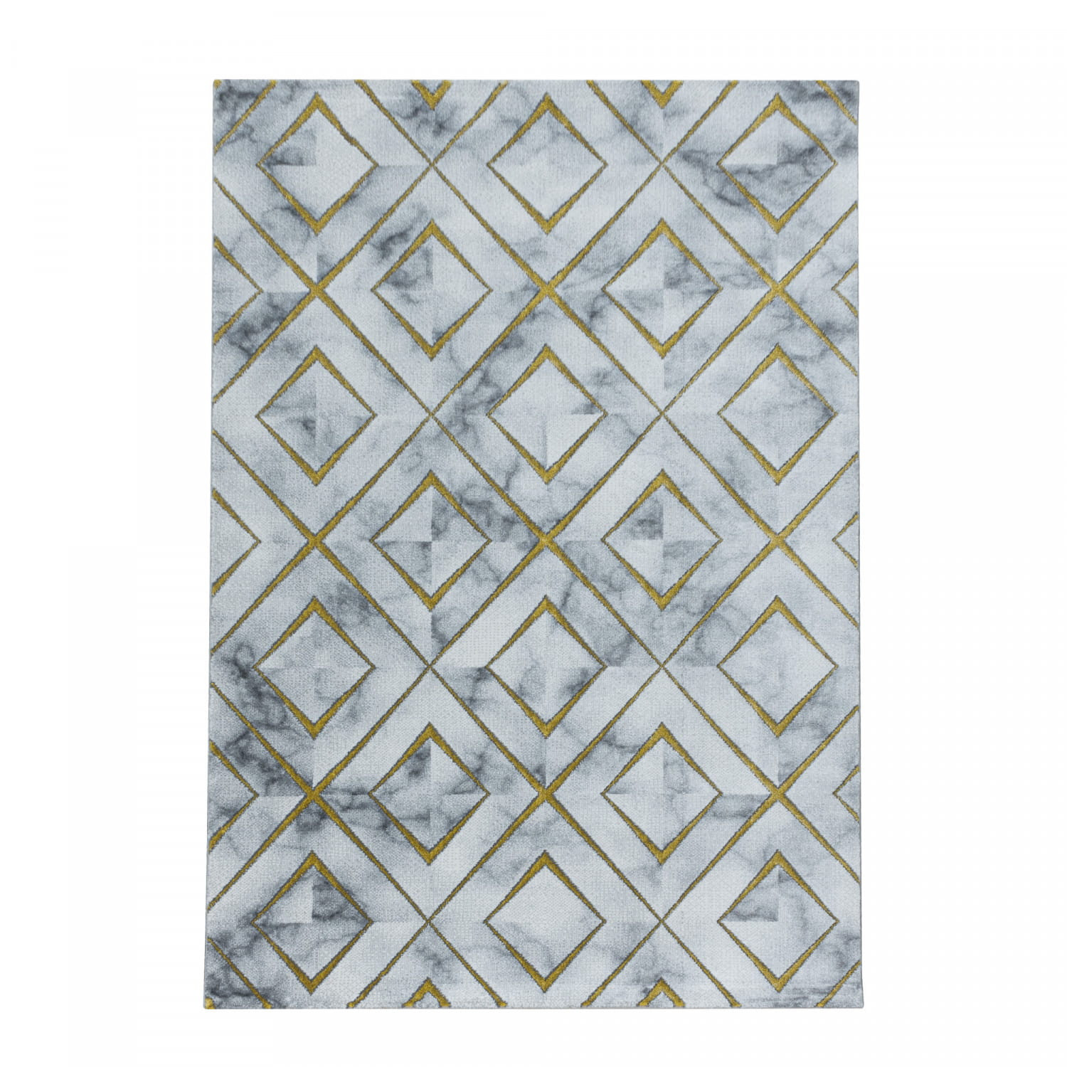 Koberec Naxos romby šedo - zlatý