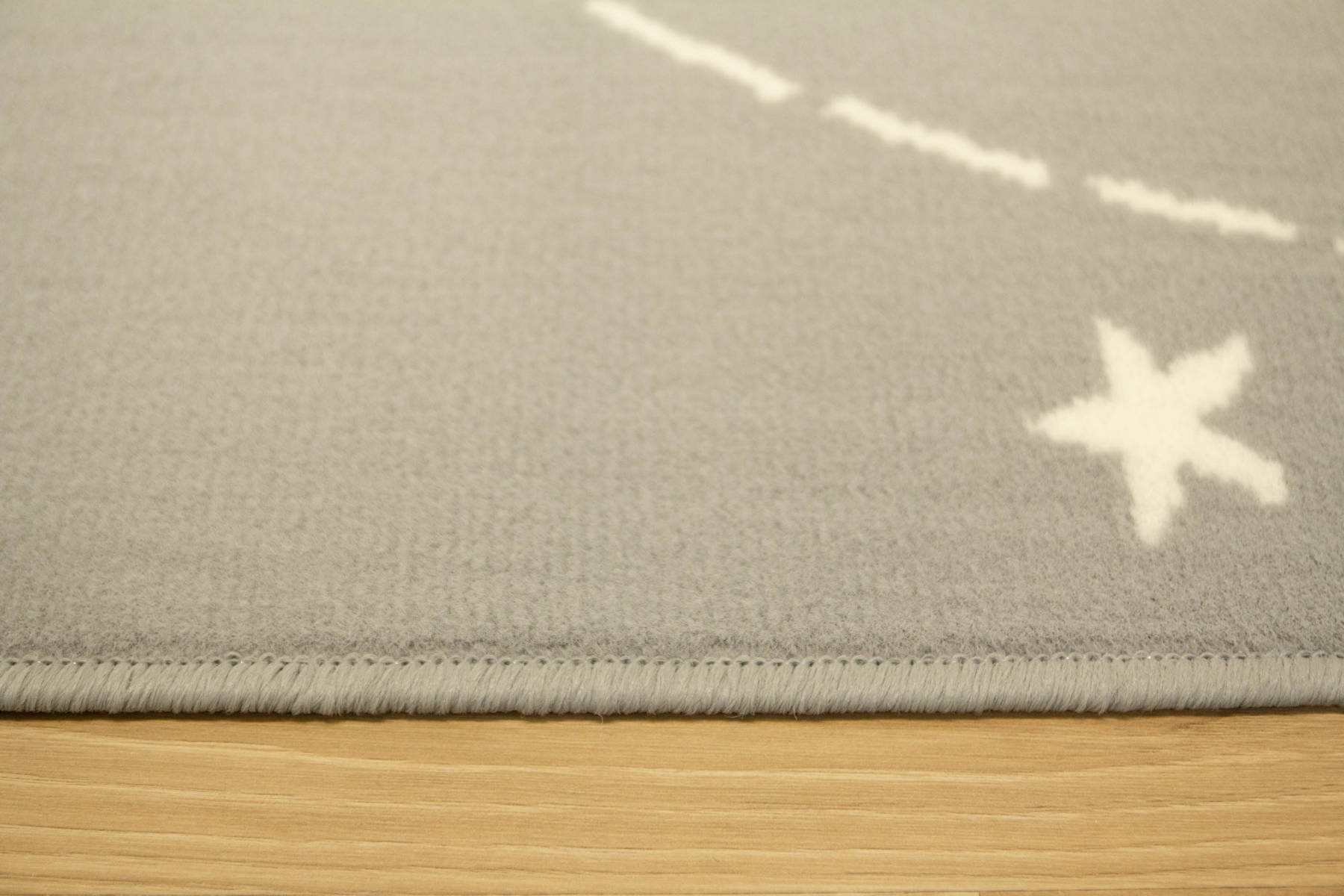 Dětský koberec Kids 534547/89945 Mouse, šedý/hořčicový, vesmír