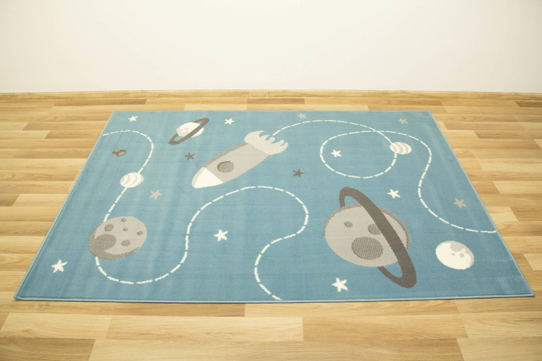 Dětský koberec Kids 534547/95822 Sky, světle modrý, vesmír