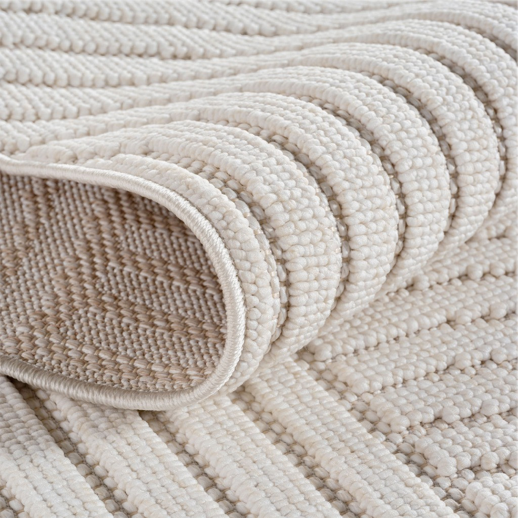 Koberec Helix geometrický, krémový