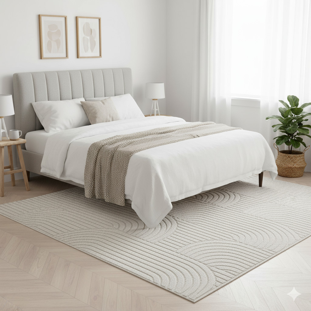 Koberec Helix geometrický, krémový