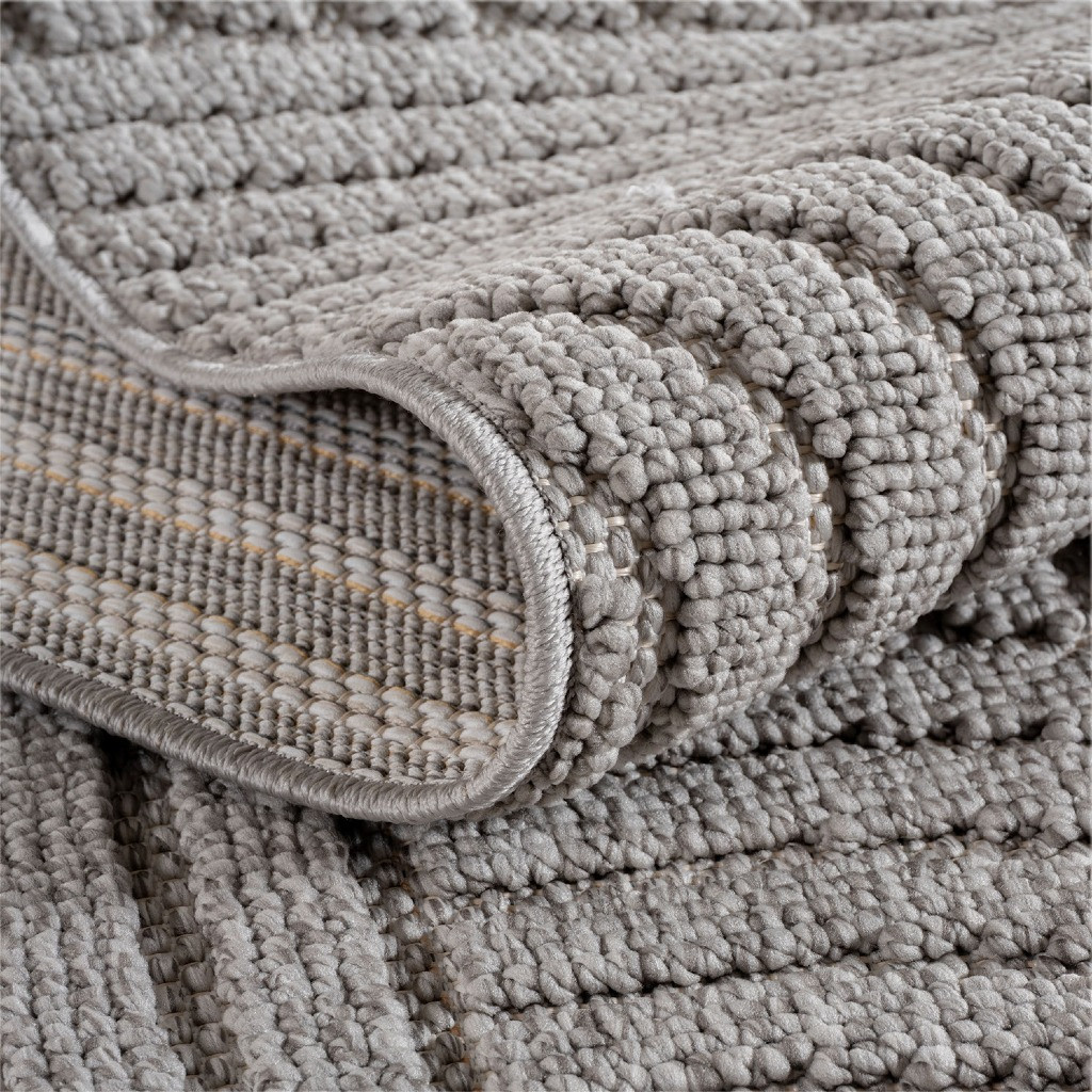 Koberec Helix geometrický, šedý kruh