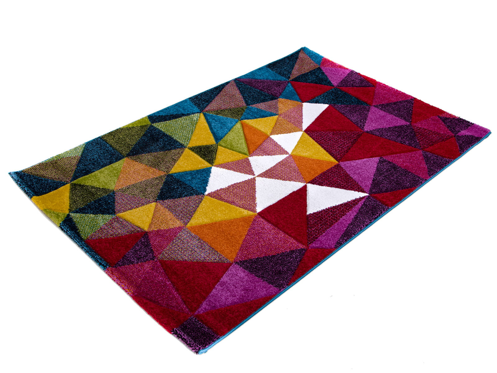 Koberec Folk 3D trojúhelníky multikolor