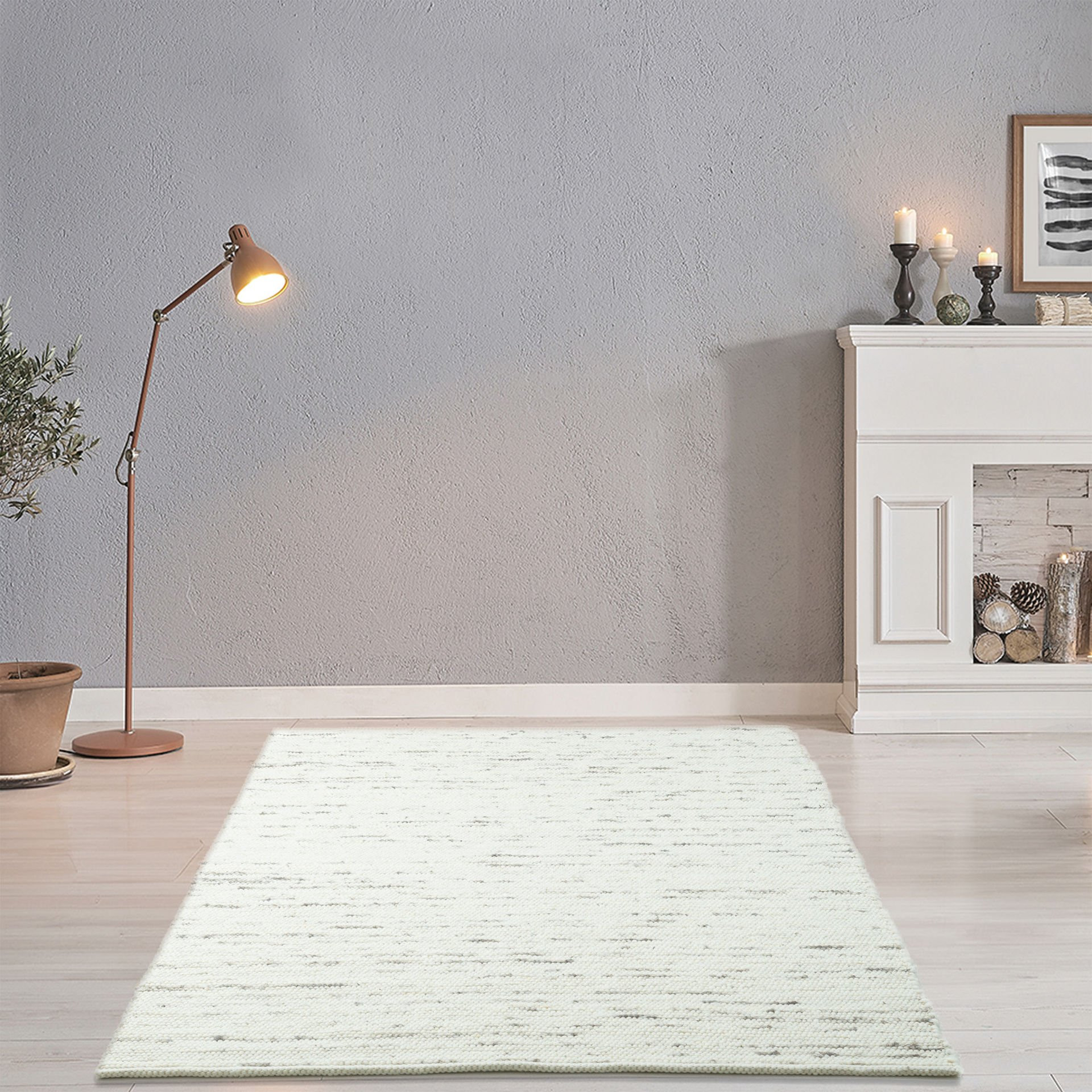 Koberec ALM GLUCK UNI naturální / šedý