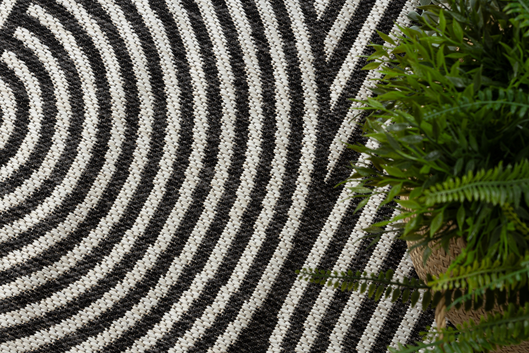 Koberec ORGANIC 1835 geometrický, černý / šedý