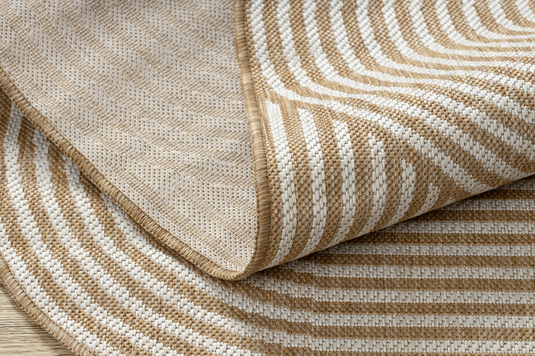 Koberec ORGANIC 1835 geometrický, krémový / naturální