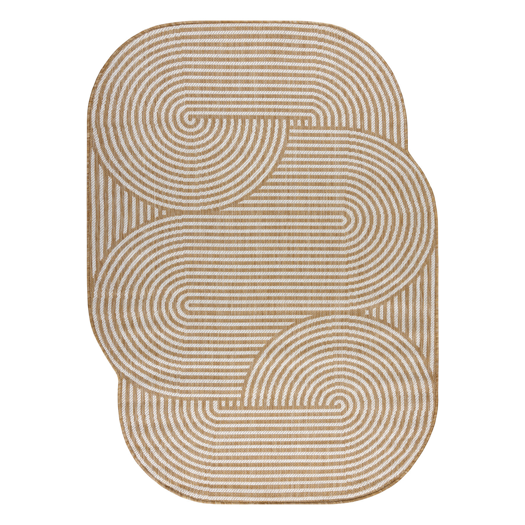 Koberec ORGANIC 1835 geometrický, krémový / naturální