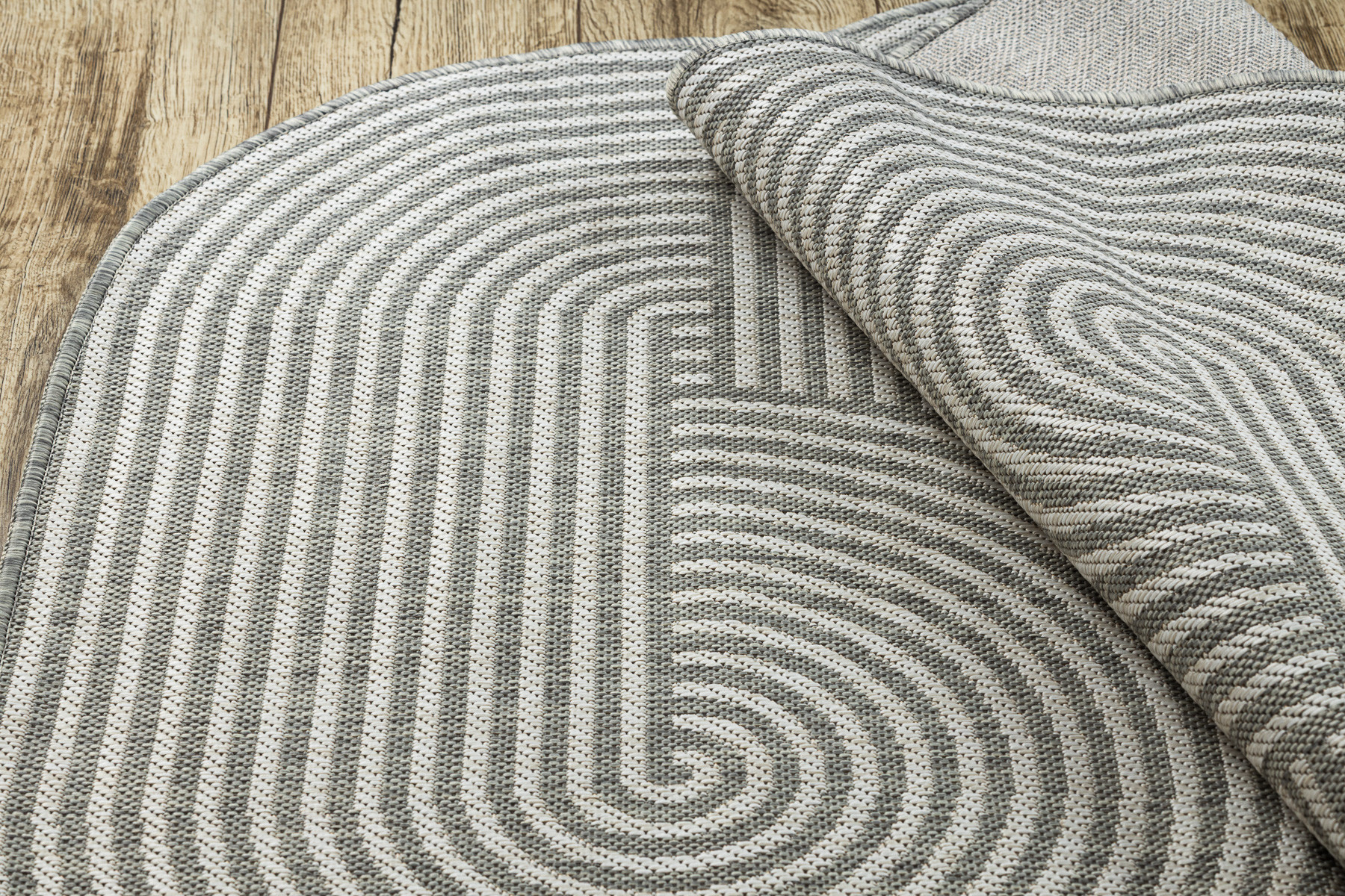 Koberec ORGANIC 1835 geometrický, krémový / šedý