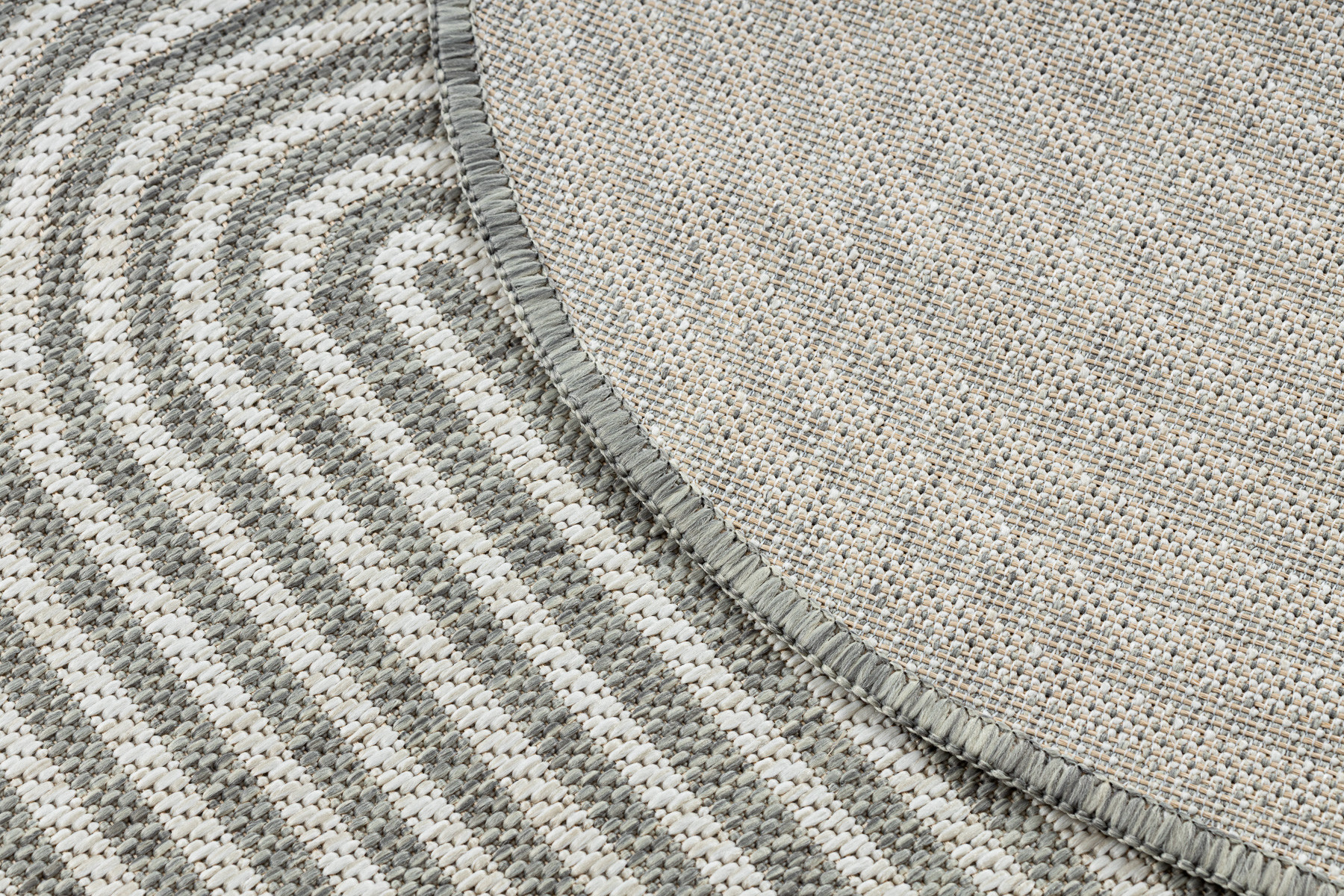 Koberec ORGANIC 1835 geometrický, krémový / šedý