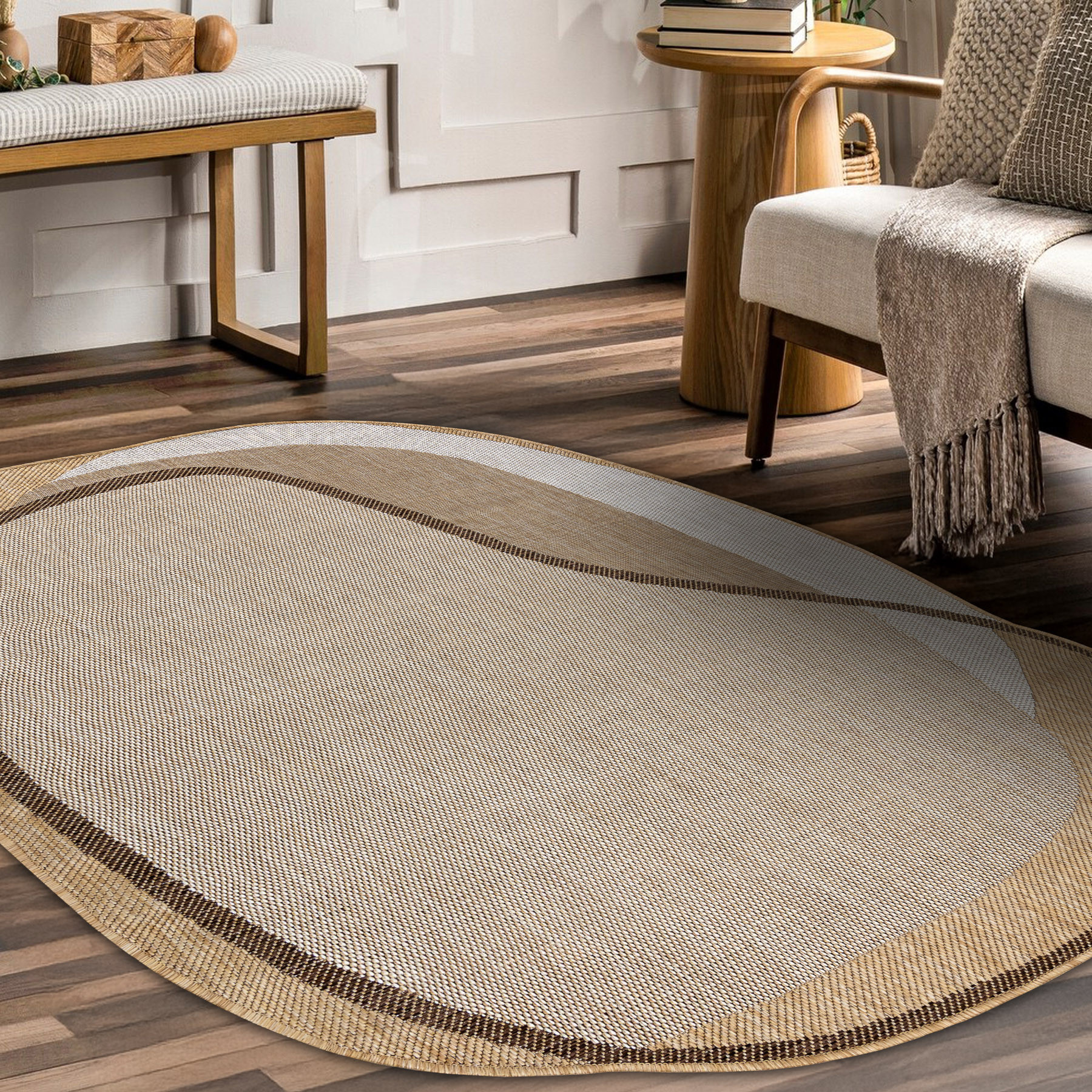 Koberec ORGANIC 2123 naturální / krémový / šedý