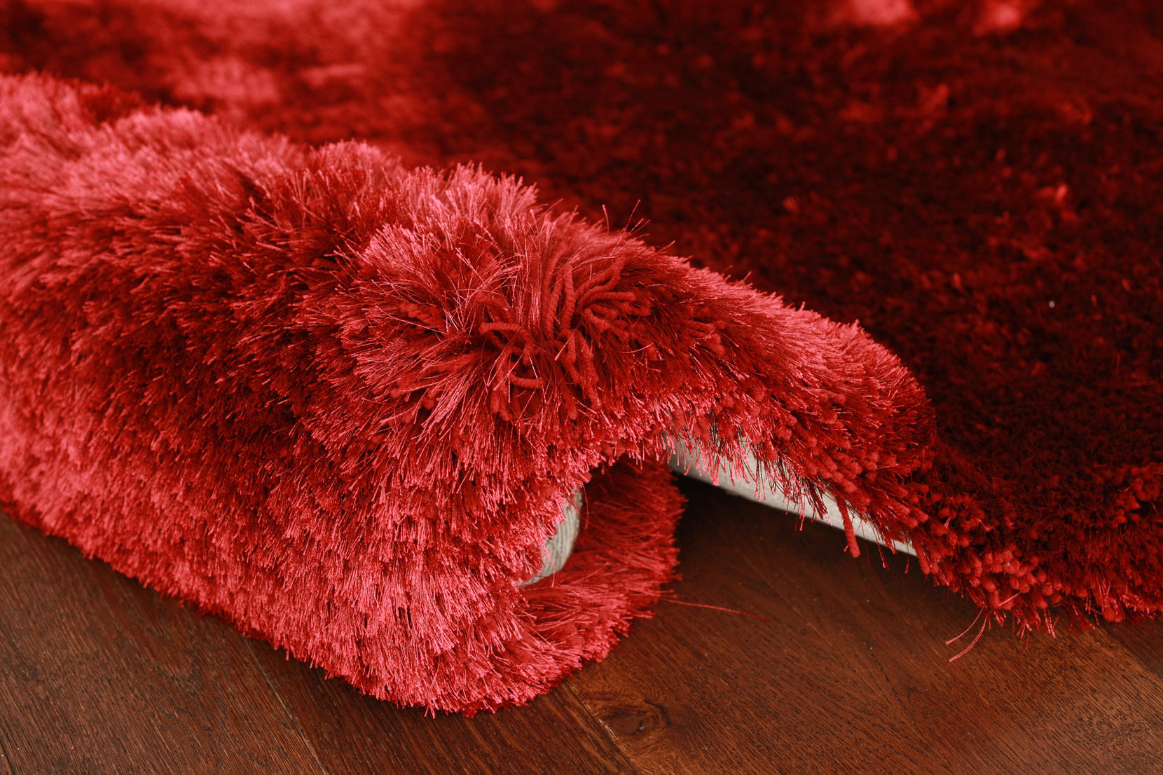 Koberec Plush Shaggy červený