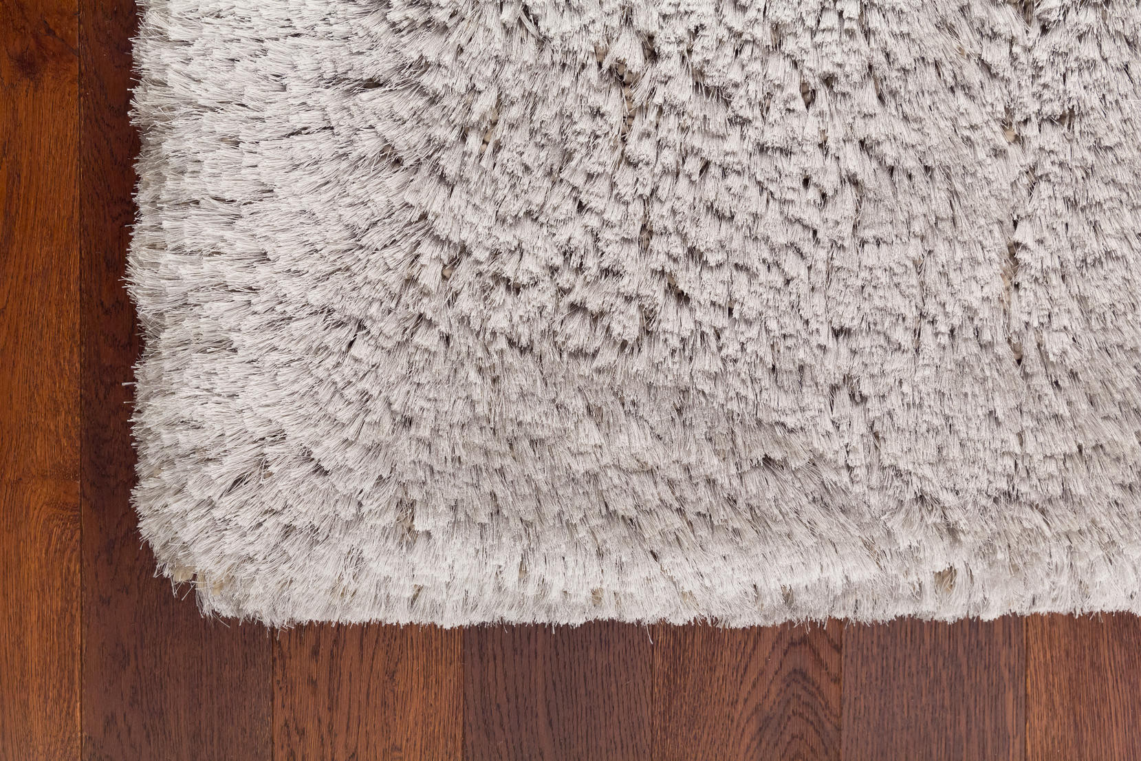 Koberec Plush Shaggy stříbrný