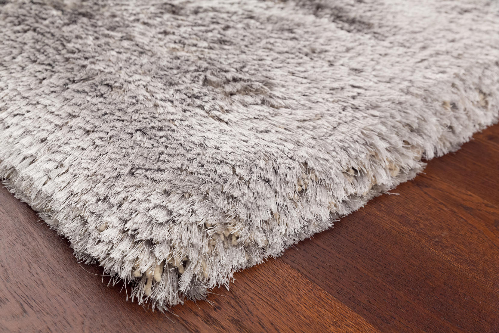 Koberec Plush Shaggy stříbrný