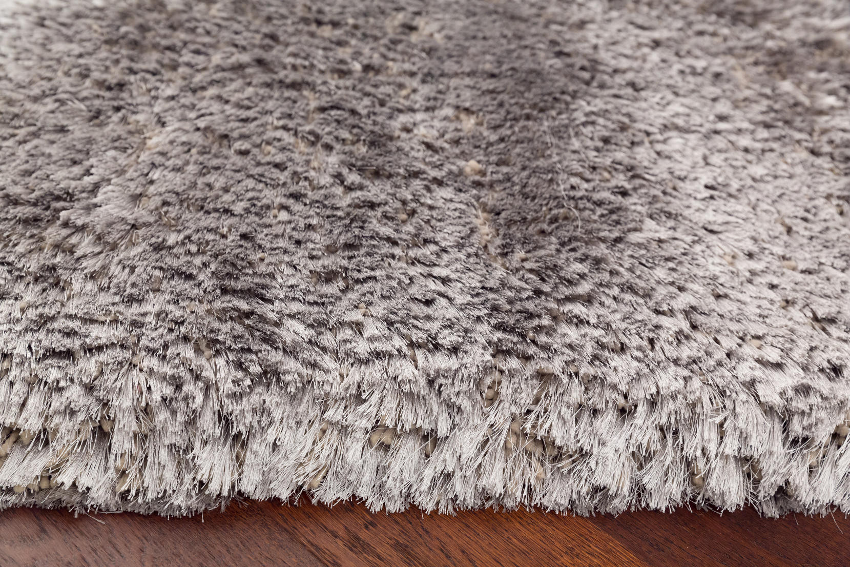 Koberec Plush Shaggy stříbrný