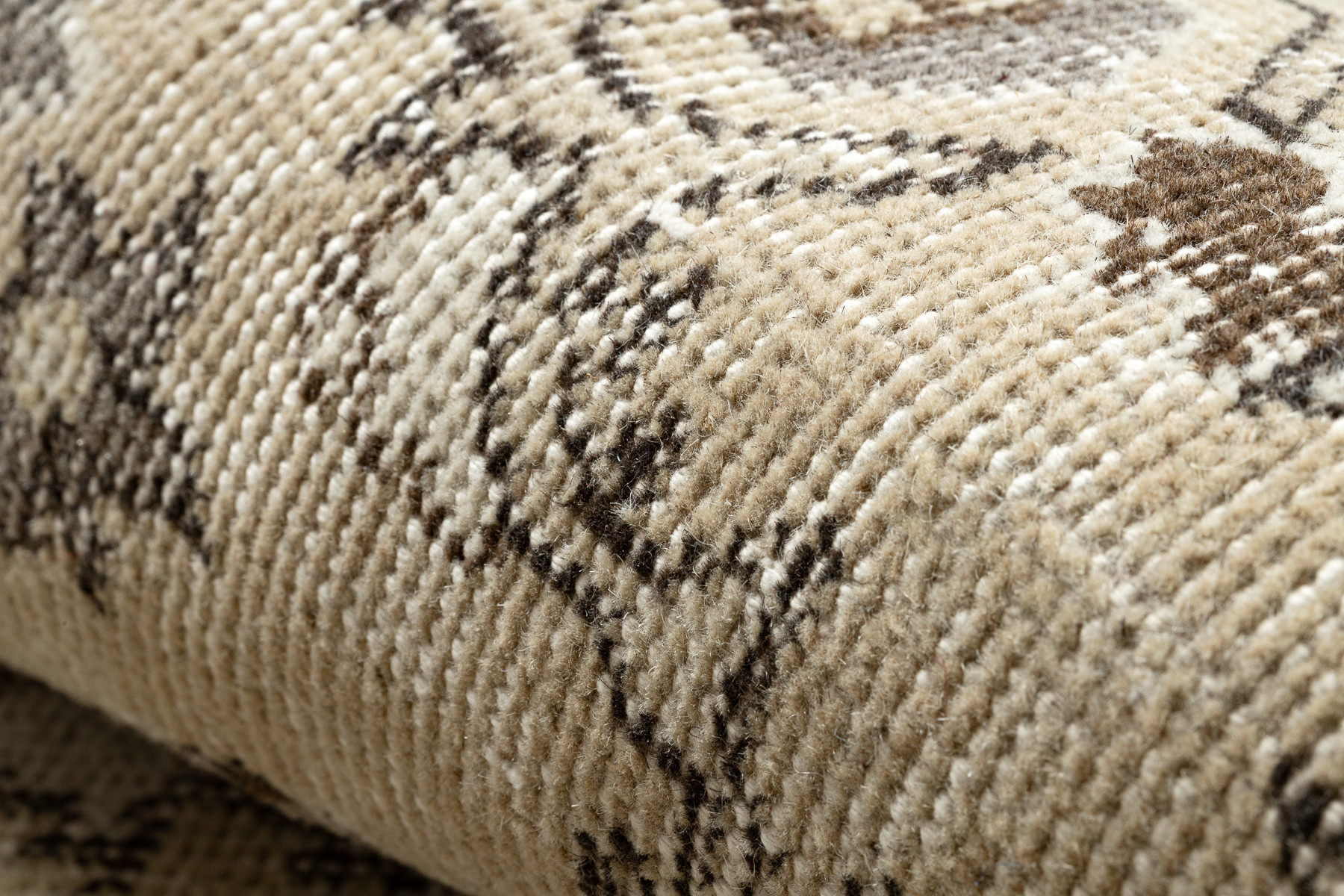 Ručně tkaný vlněný koberec Vintage 10311 rám / ornament, béžový