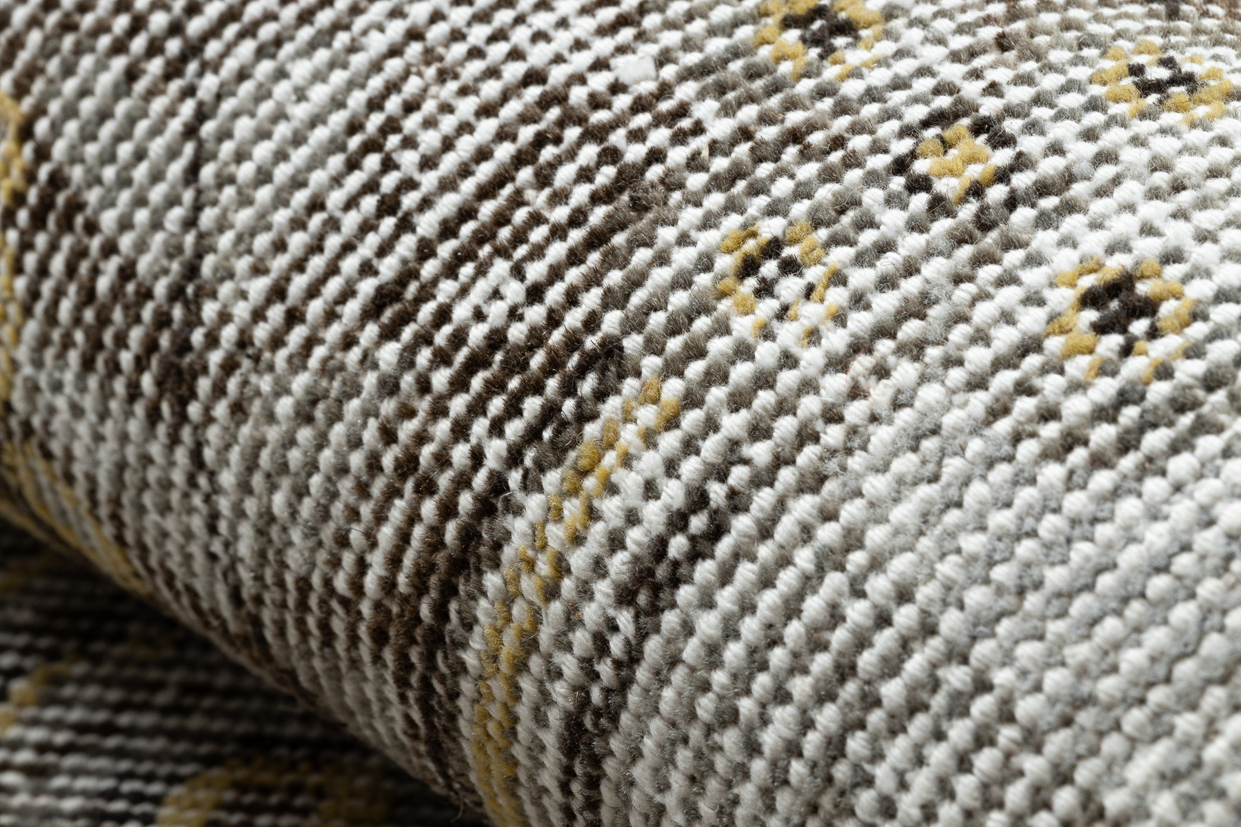 Ručně tkaný vlněný koberec Vintage 10432 rám / ornament, béžový / žlutý