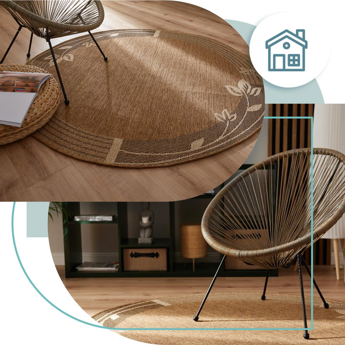 Koberec Adana Bloom Beige kruh