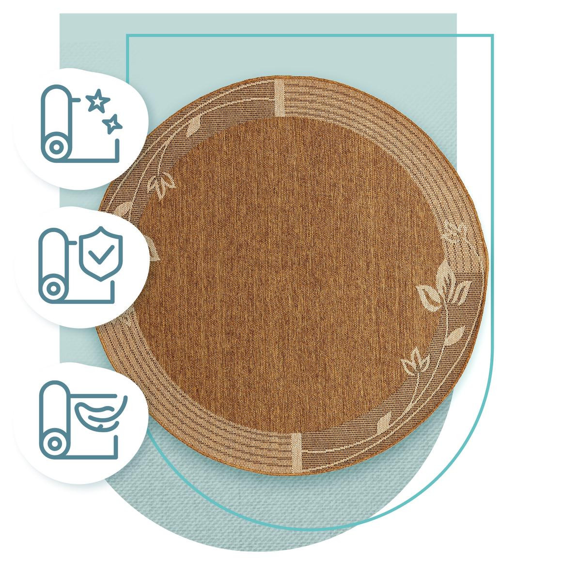 Koberec Adana Bloom Beige kruh