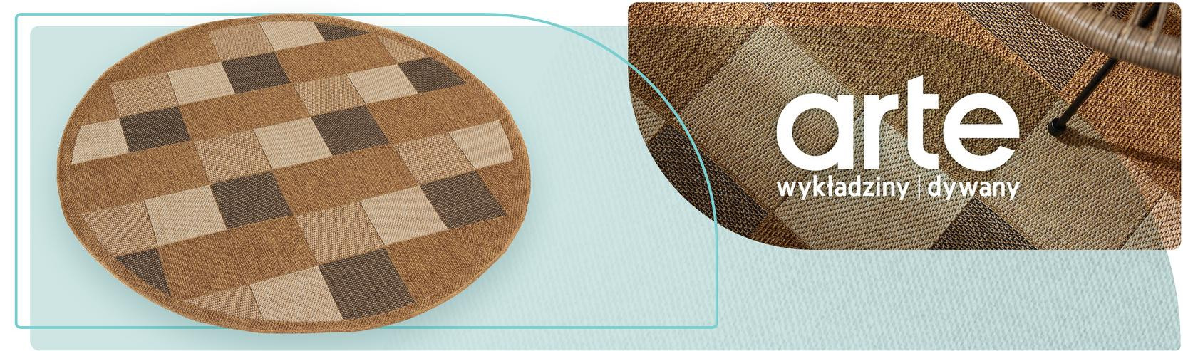 Koberec Adana Chess Beige kruh