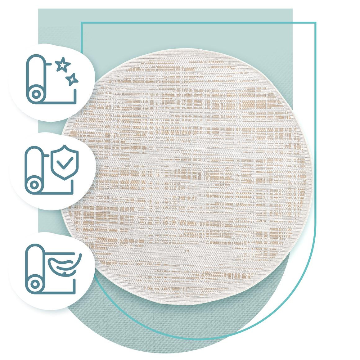 Koberec Adana Fuzzy Beige kruh