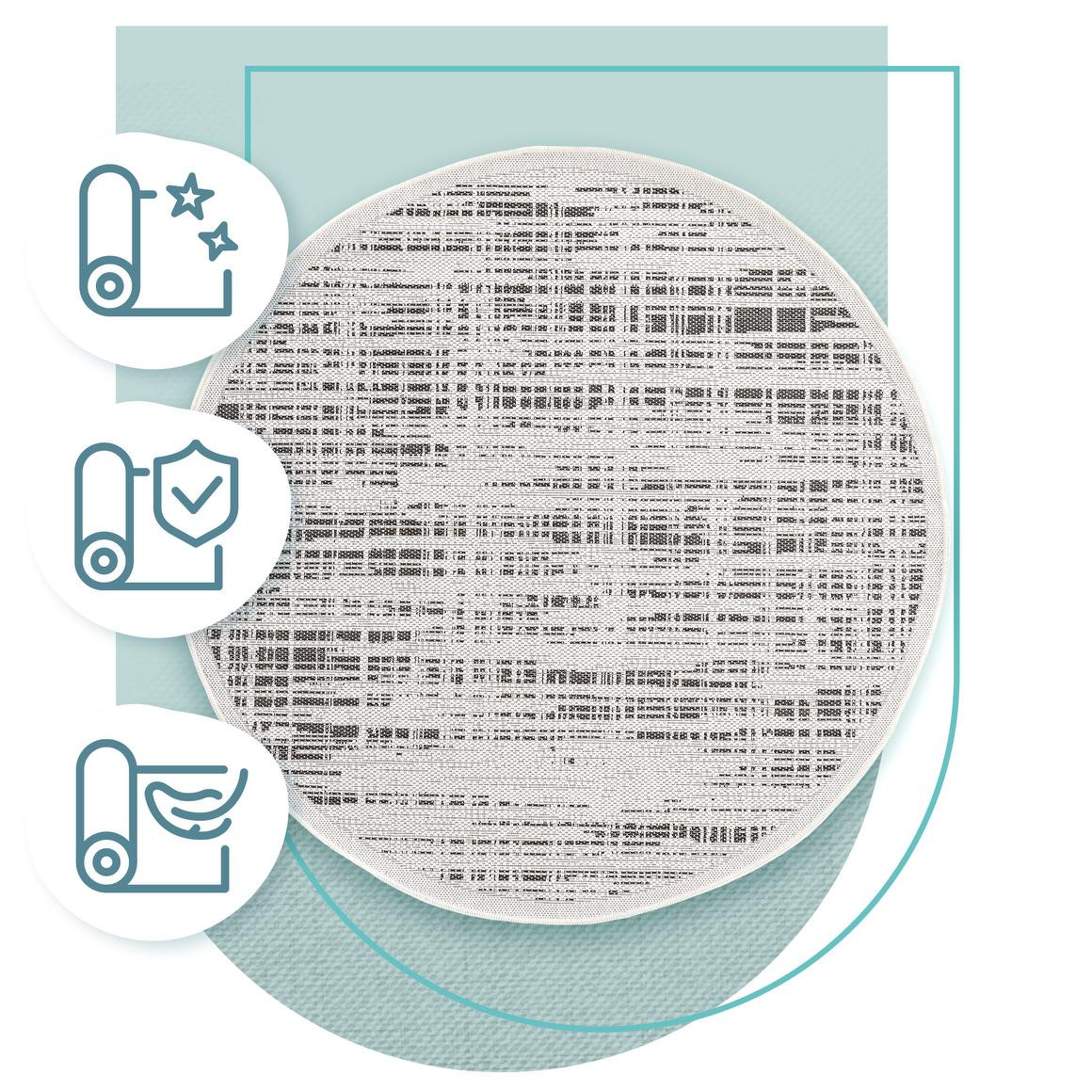 Koberec Adana Fuzzy Grey kruh