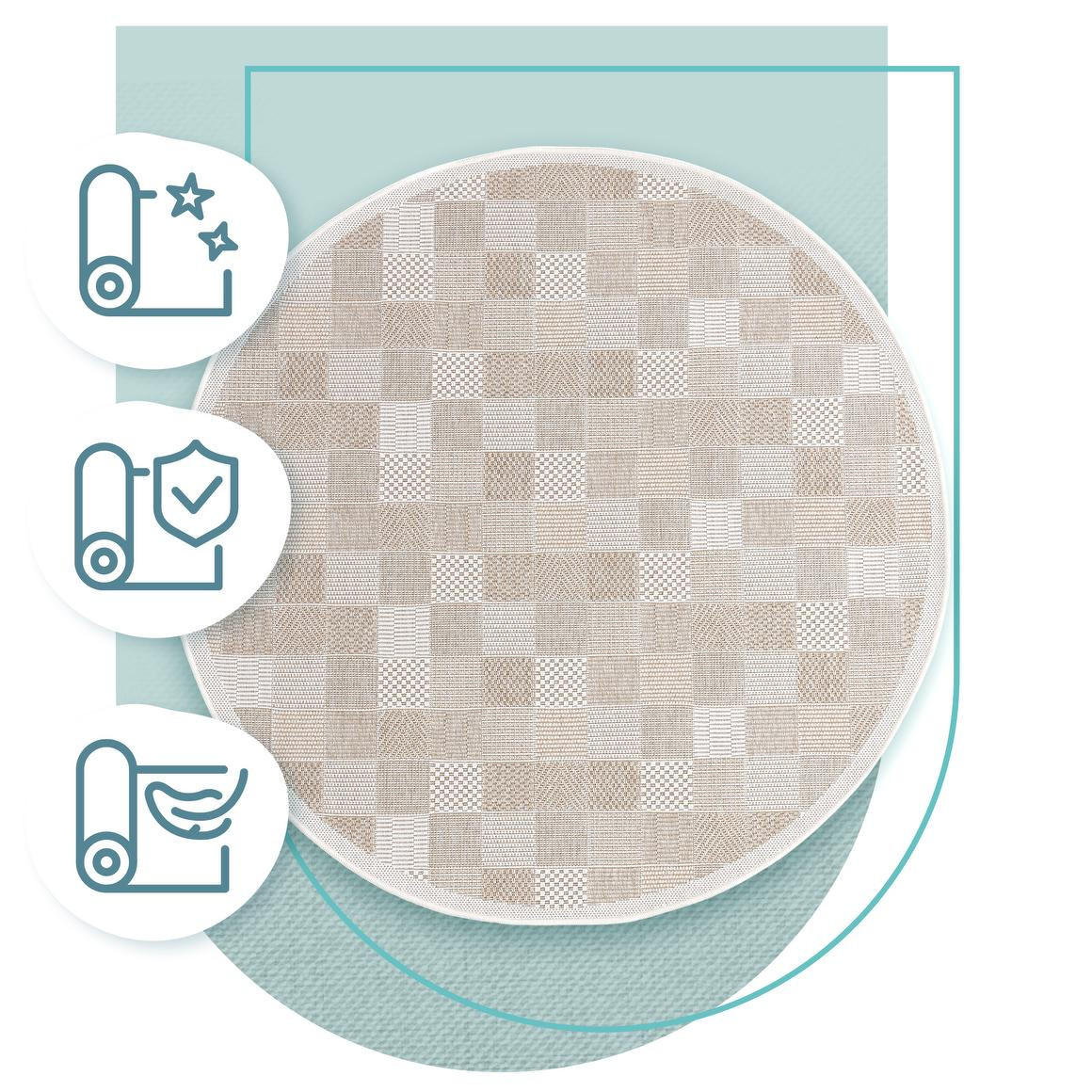 Koberec Adana Grade Grey kruh