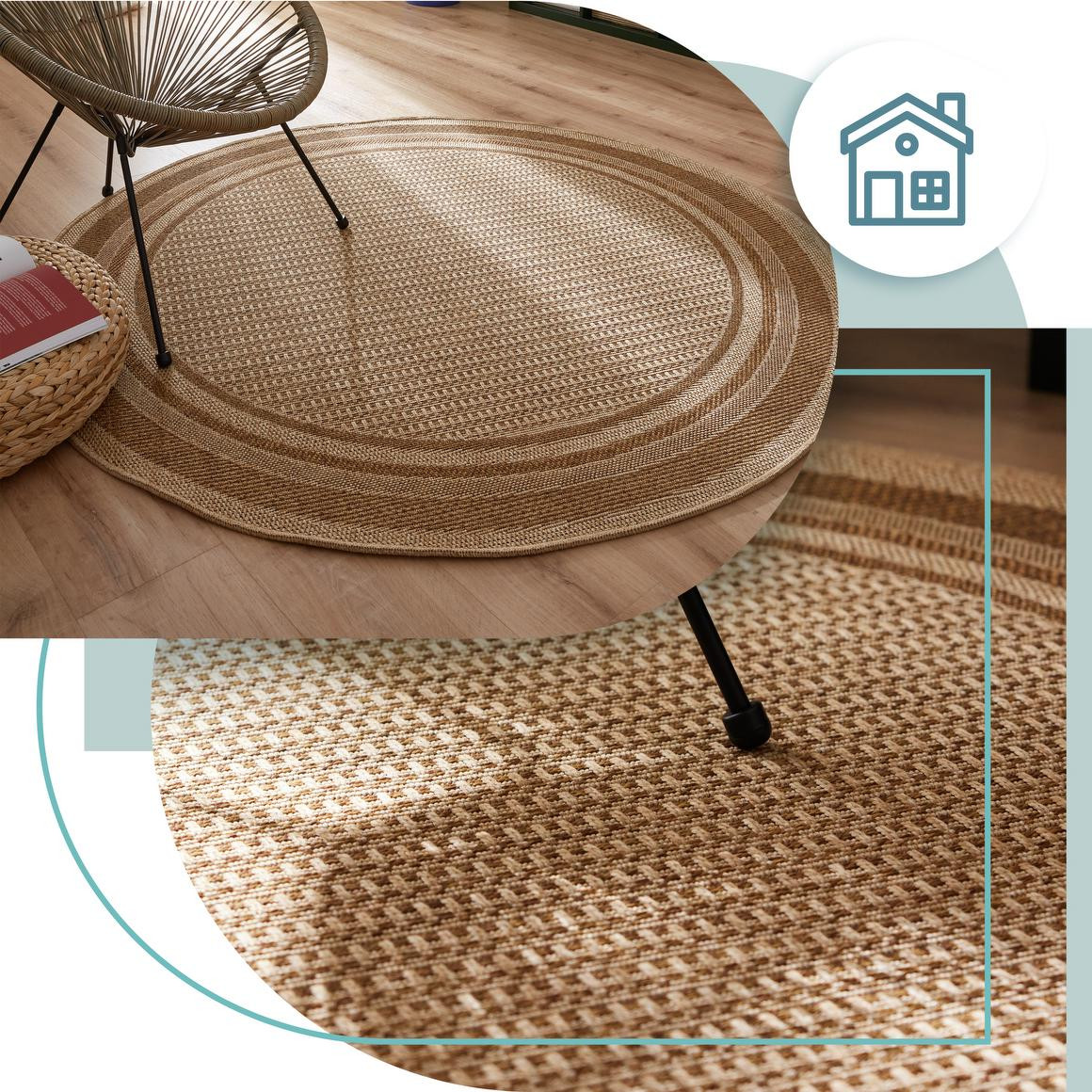 Koberec Adana Ramis béžový kruh