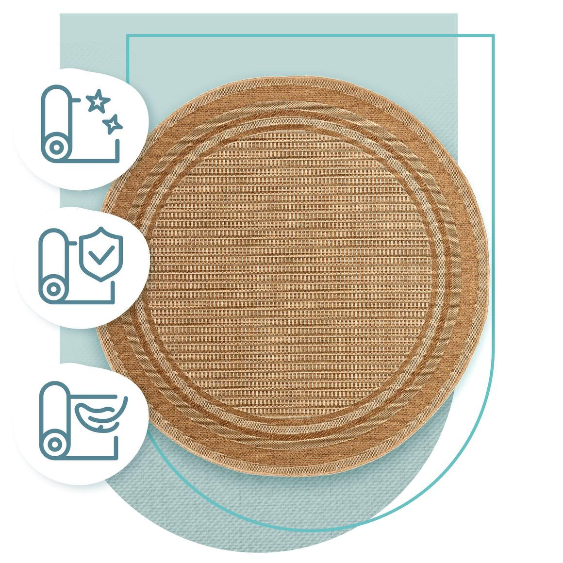 Koberec Adana Ramis béžový kruh