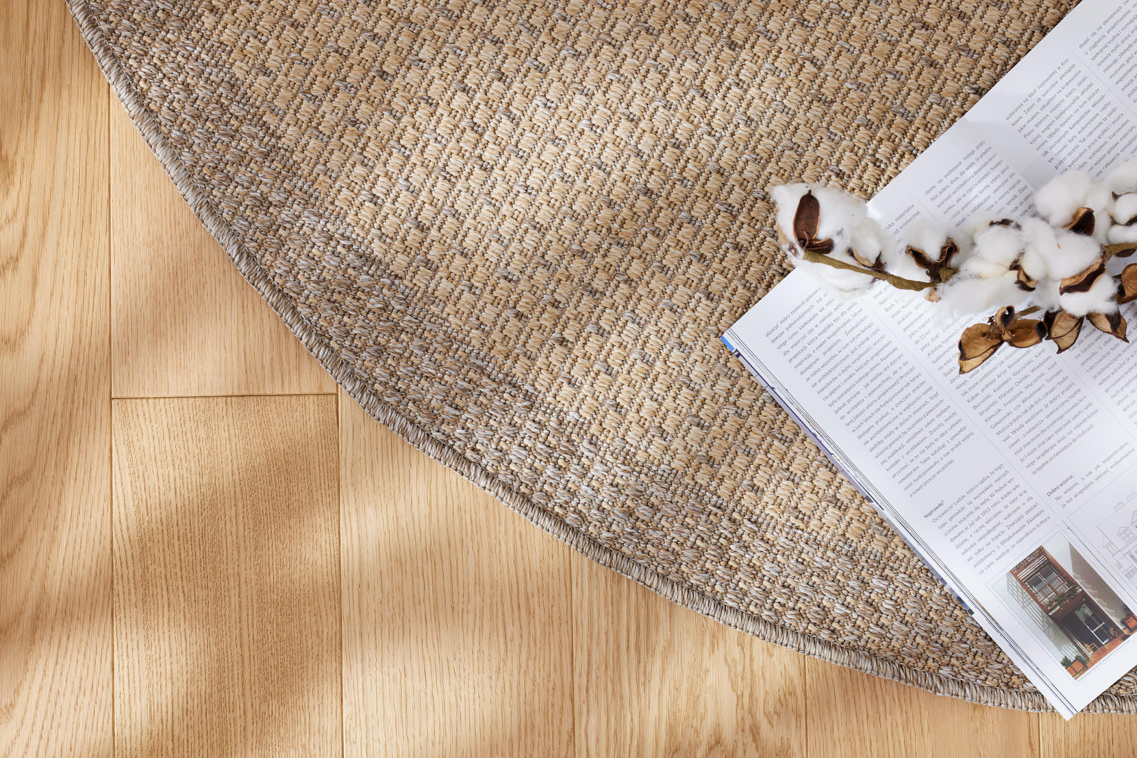 Koberec Adana Sheer béžový kruh