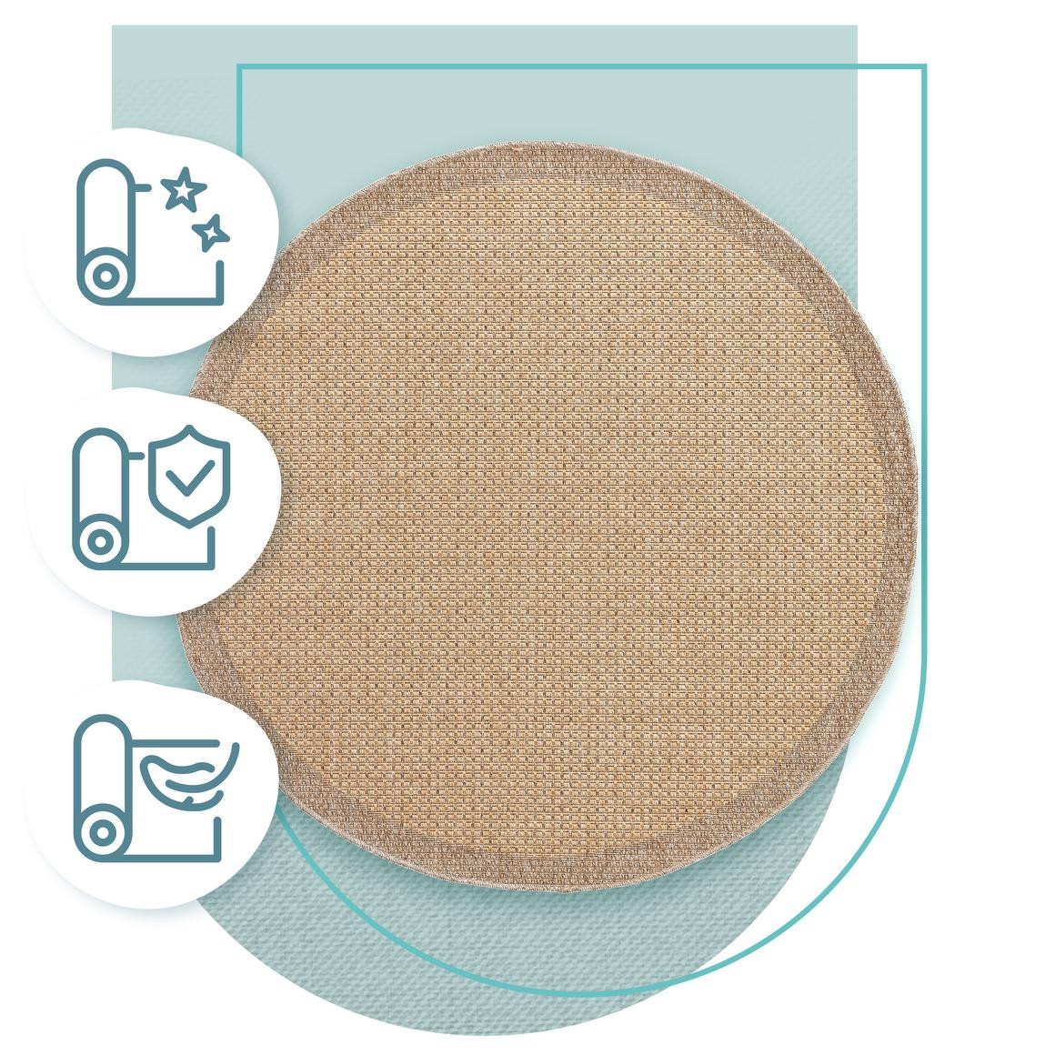 Koberec Adana Sheer béžový kruh