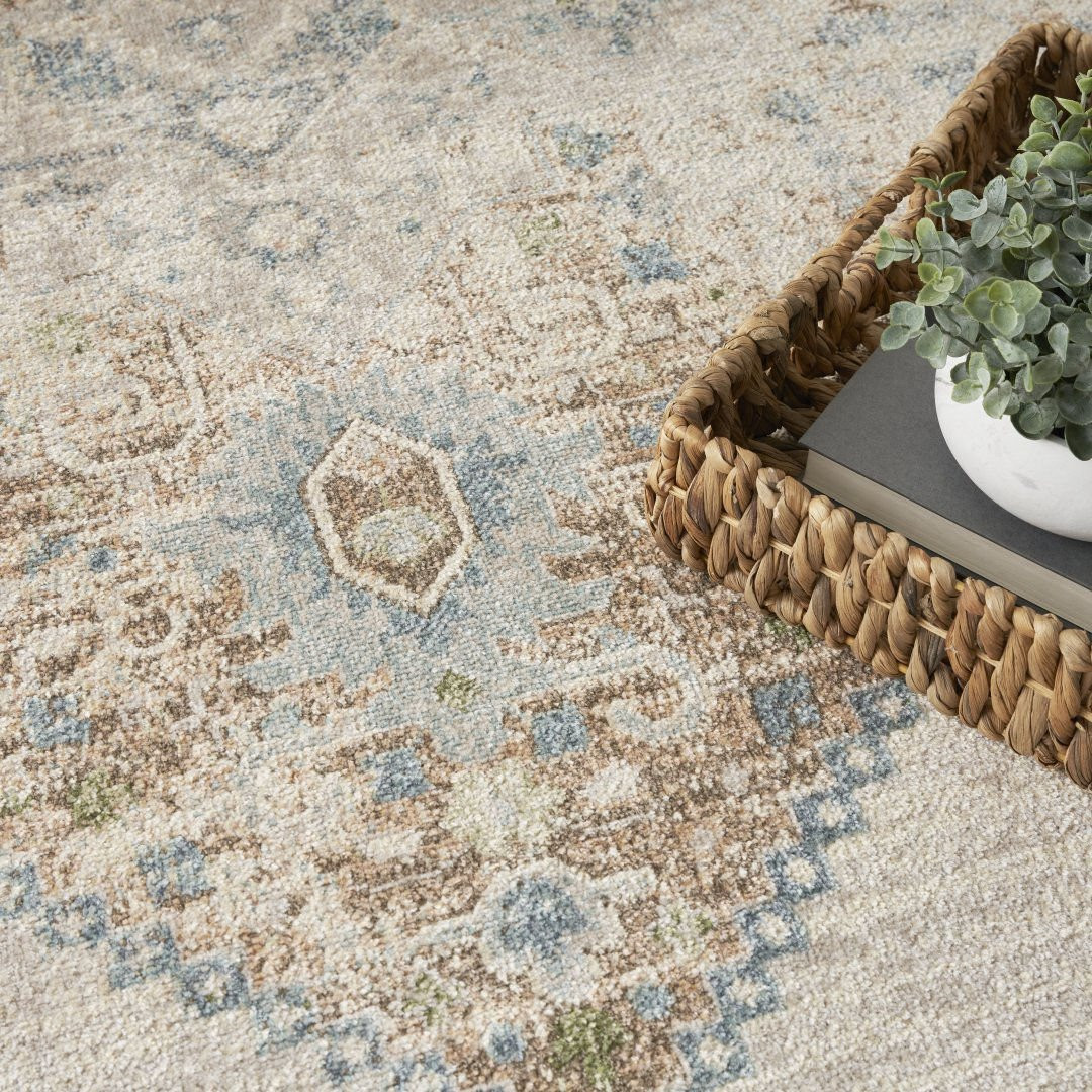 Koberec ASTRA sloní kost / modrý