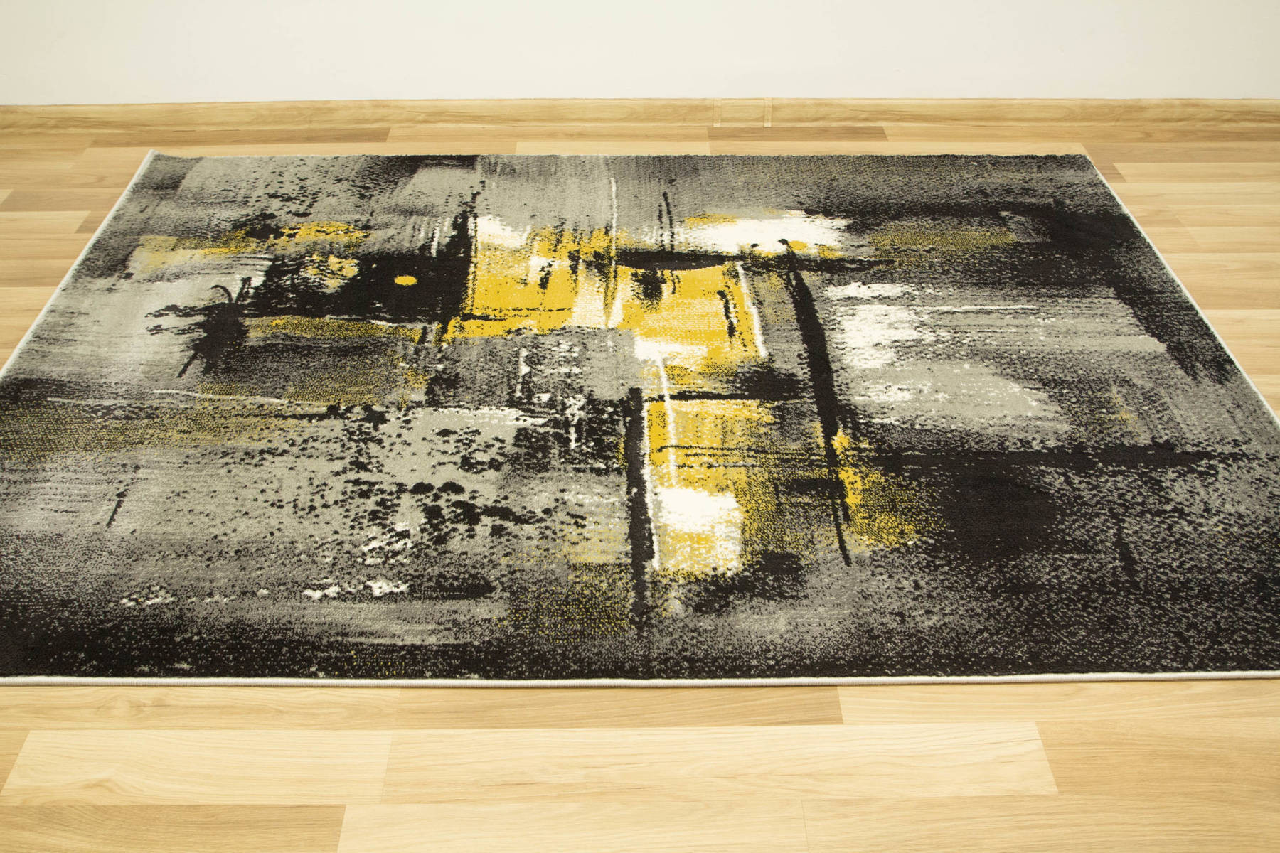 Koberec Victoria 7657A antracit / žltý